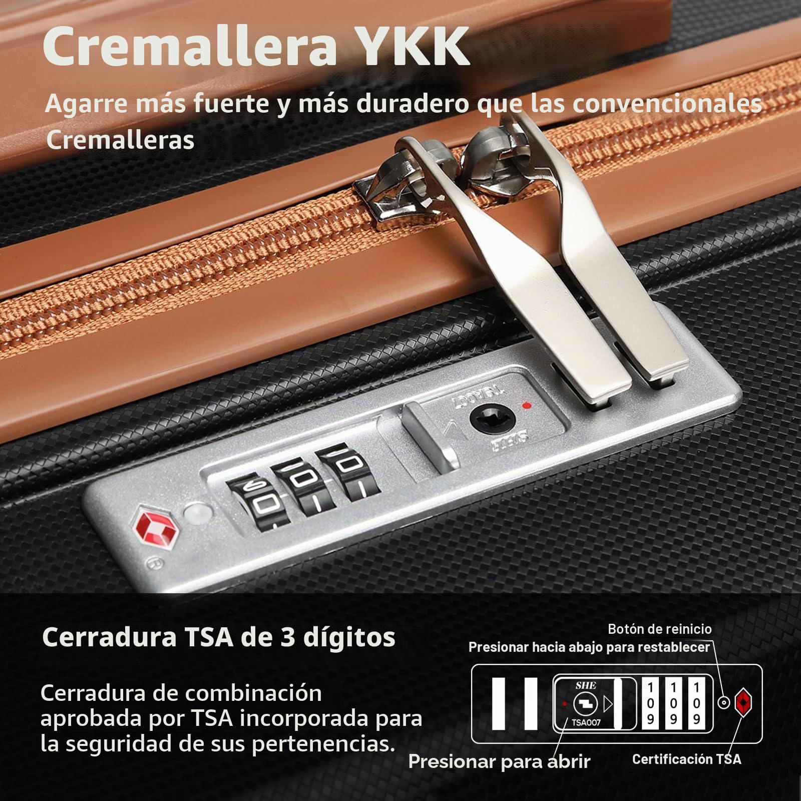 Joyway Juego de Maletas 3 Piezas, Maleta de Cabina 20'' Rígida ABS+PP, Ultraligera con Ruedas Multiángulo Spinner, Cerradura TSA, Incluye Neceser y Bandolera