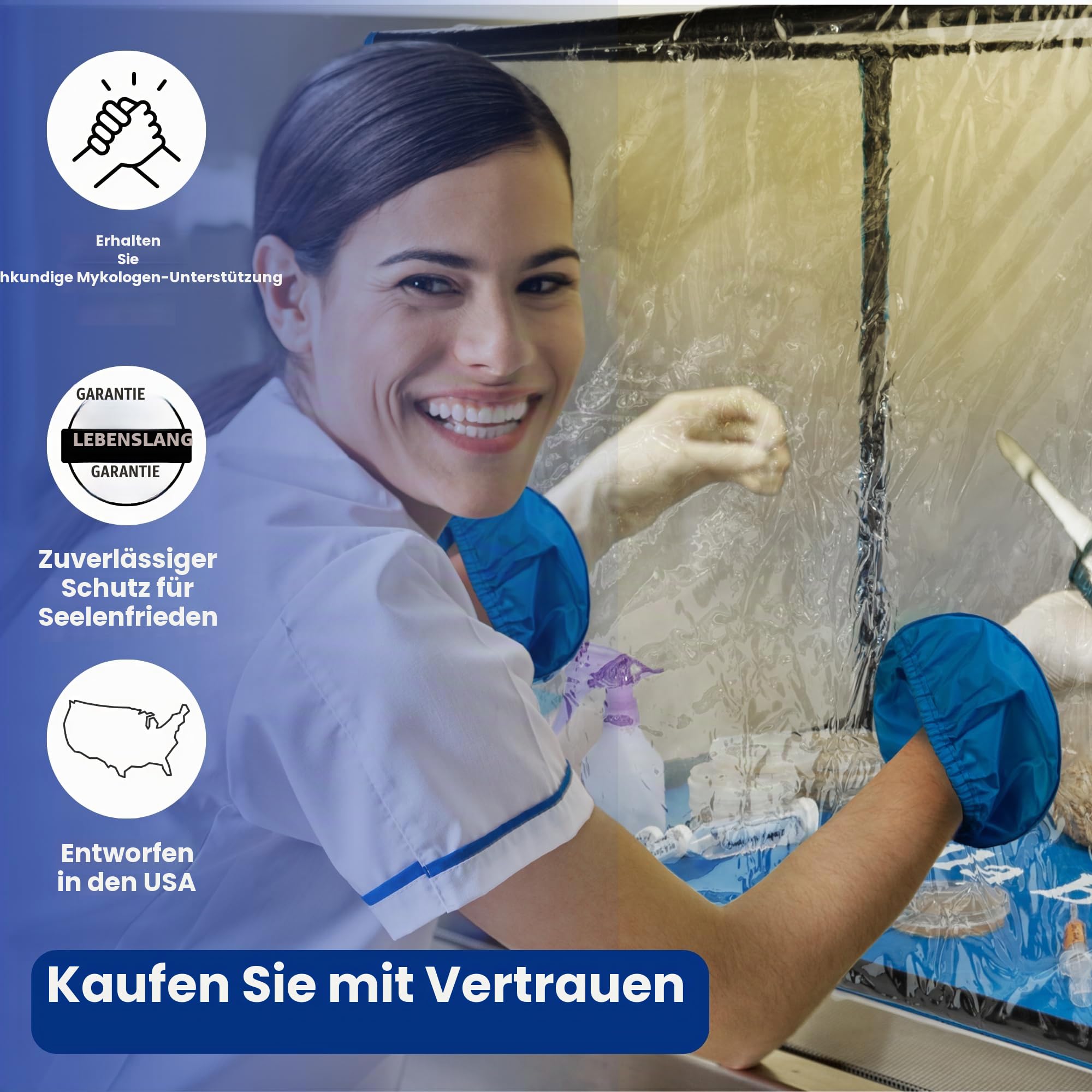 Still Air Box Mycology (robust) Pilz-Wachstumsbox, Alt zu Laminar Flow Hood Fume Hood für Mycology Supplies von USA Mycologists V2 (groß)