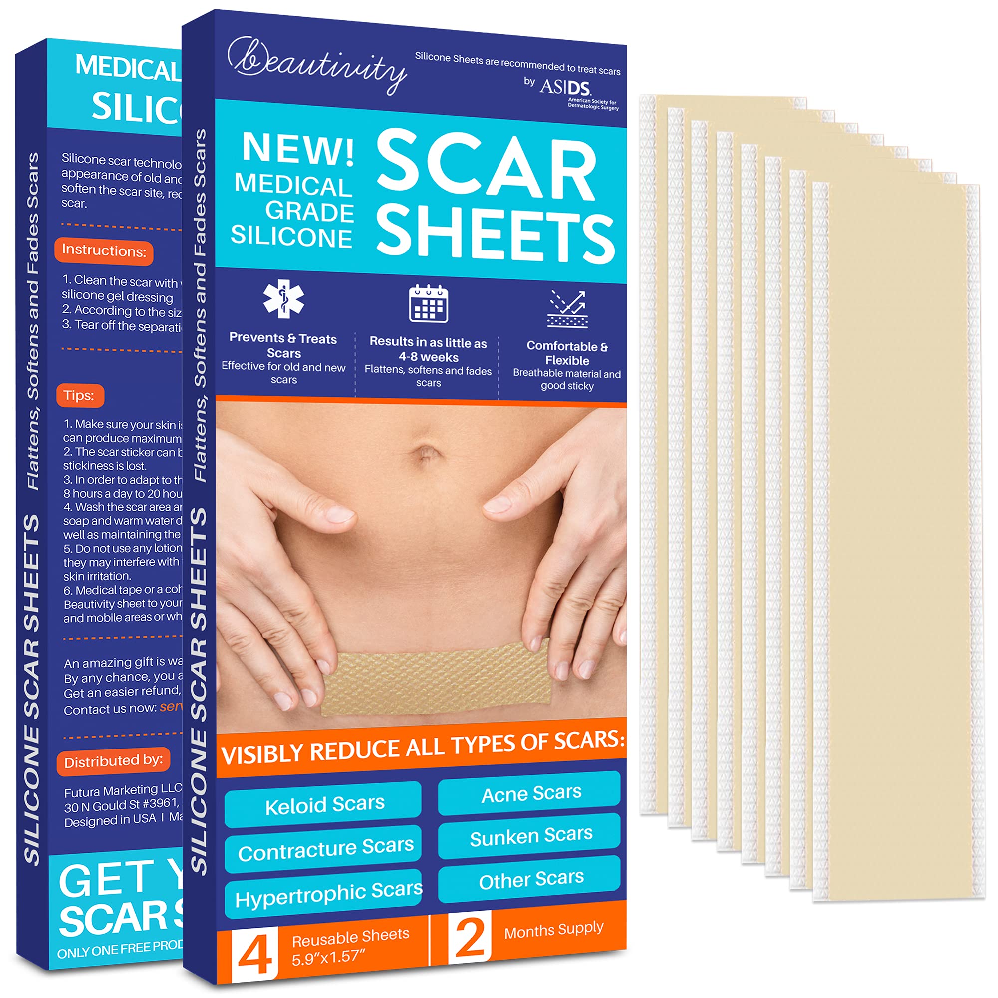 Buy Silicone Scar Removal Sheets, Silicone Scar Sheets for Scars