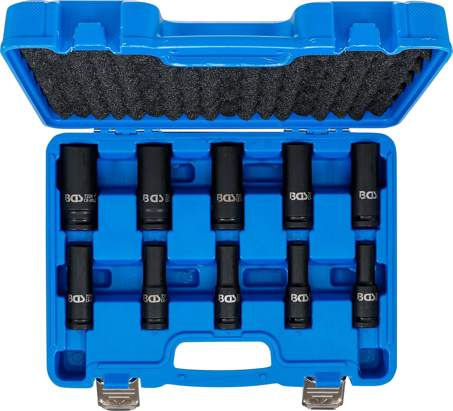 BGS 5206 | Impact Socket Set, Hexagon, deep | 12.5 mm (1/2") Drive | 10-24 mm | 10 pcs.