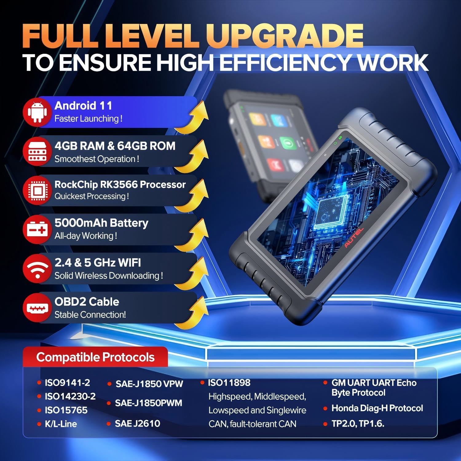 Autel AutoLink AL619 OBD2 Scanner, 2026 ABS SRS CAN Diagnostic Tool | Read/Erase Codes, Check Engine Light, OBDII Live Data & DTC Library | Upgrade for AL519, ML519, ML619 (Vehicle-Specific) thumbnail 12