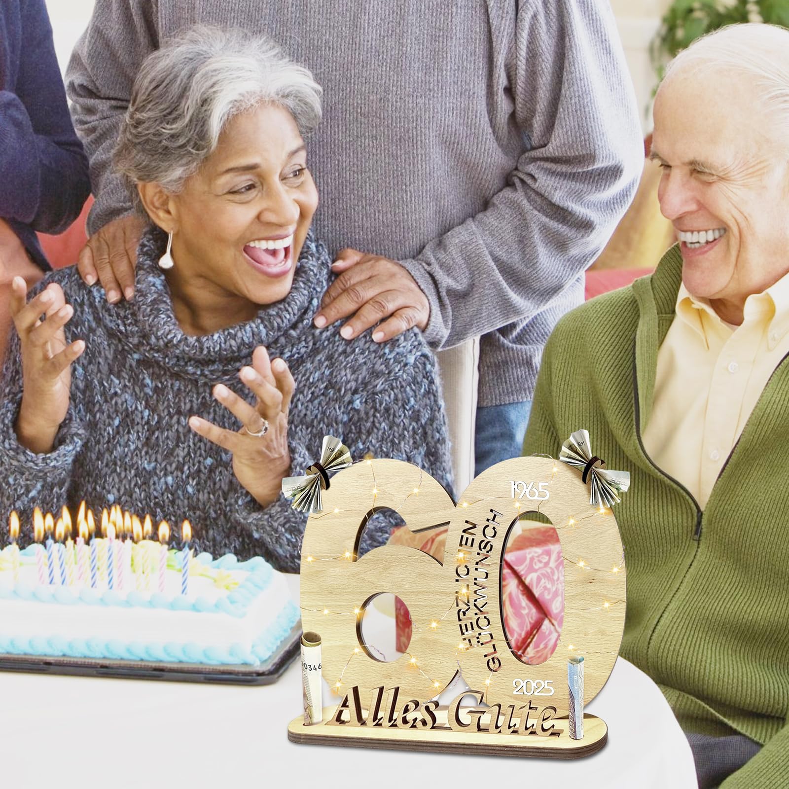 Panneau En Bois Pour Livre D'or 60 Ans, Décoration D'anniversaire, Idée