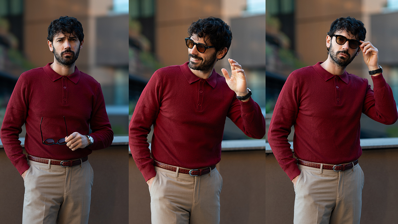 COOFANDY Mens Knit Polo Shirts Long Sleeve Casual Polo Sweaters