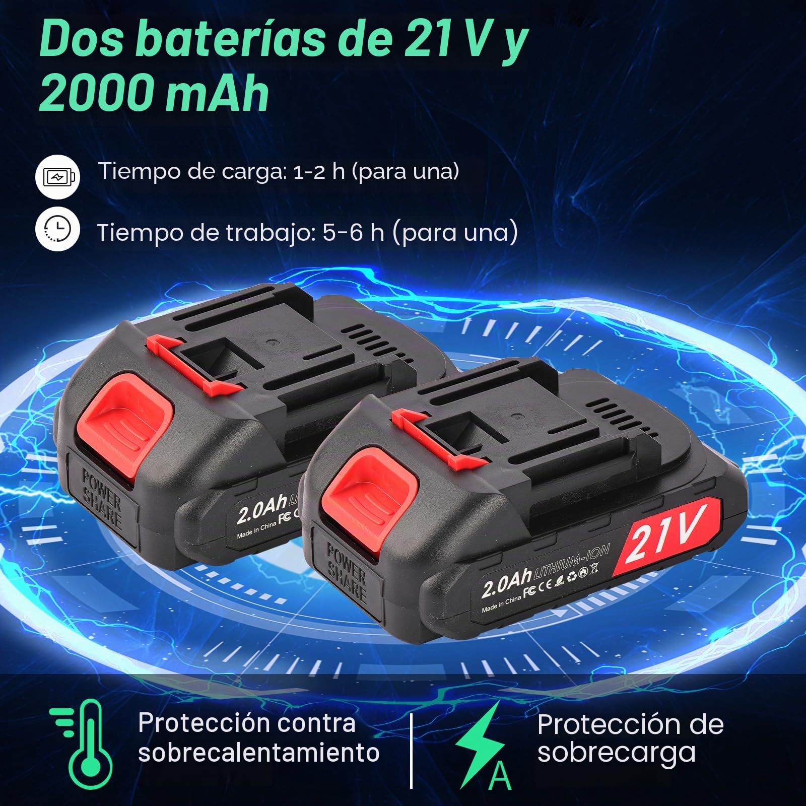 Tijeras de Podar Eléctricas: Tijeras de Podar Bateria con apertura ajustable de 45mm a 30mm, 2 baterías de 2000mAh, SK7 de Alta, Tijeras de podar bateria para Olivos Viñedos Jardines