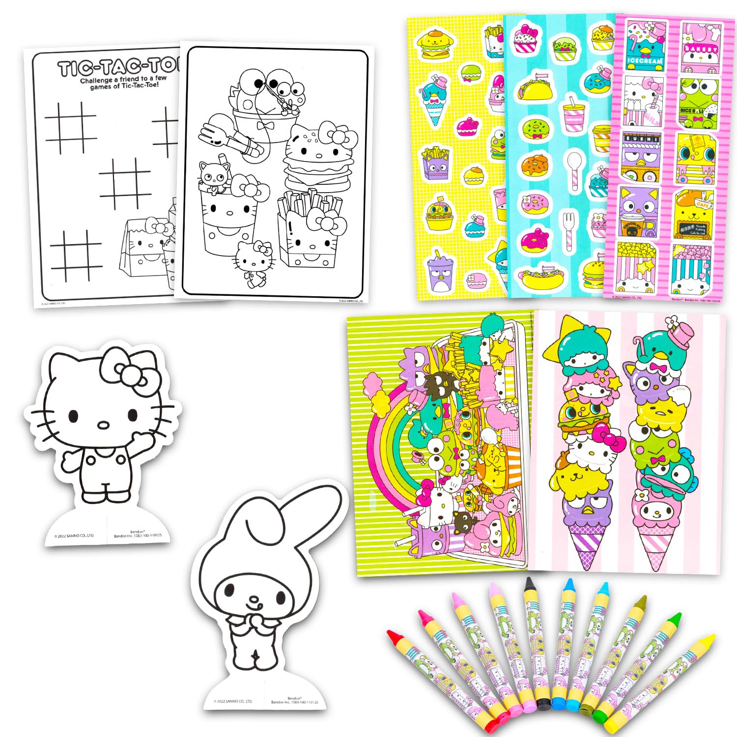 Hello Kitty Set di attività definitive - Pacchetto di arti e mestieri con libro da colorare, adesivi, giochi, puzzle, disegni e altro ancora | Hello Kitty Activities per ragazze, bambini