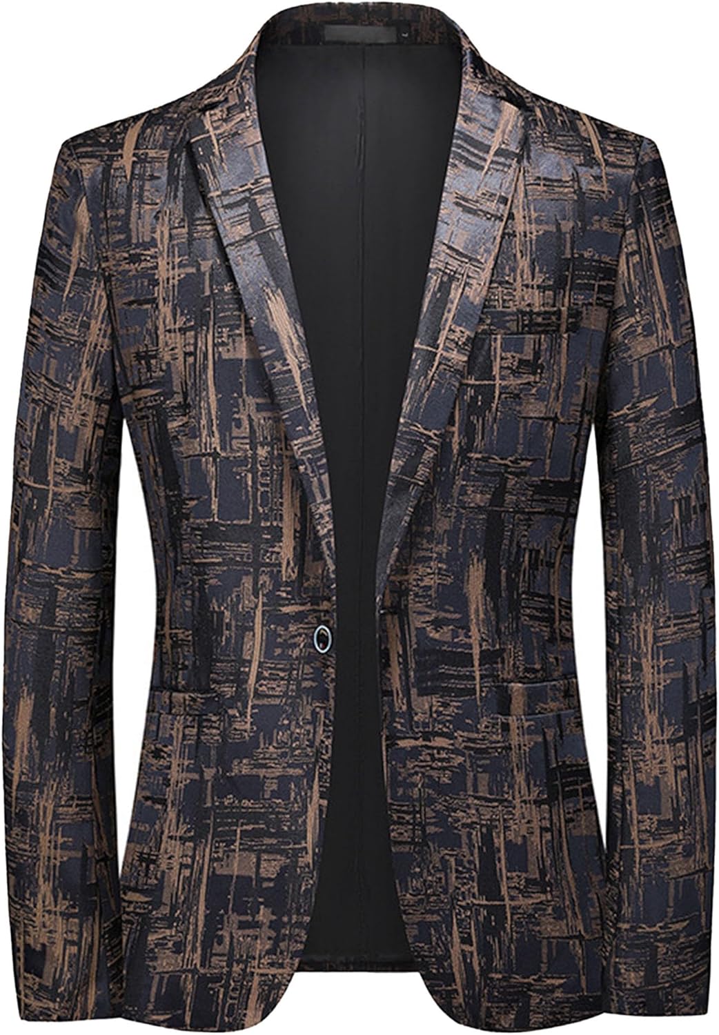 JEsilunmaMY Men's Floral Print Slim Blazer Jacket Business Formal Casual Suit Jacket Sport Coat for Dinner Party Prom Wedding