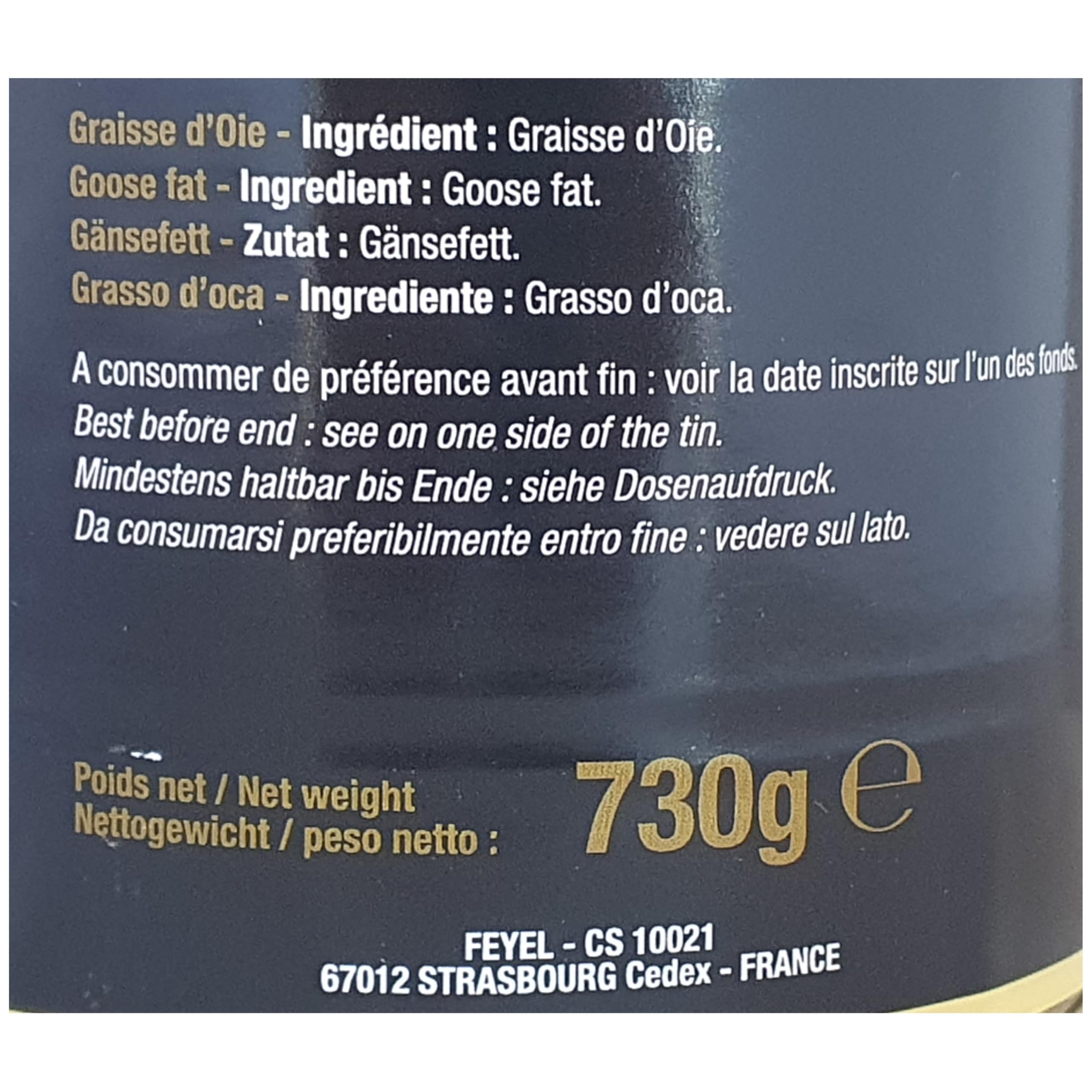 Feyel Gänsefett 730g Dose