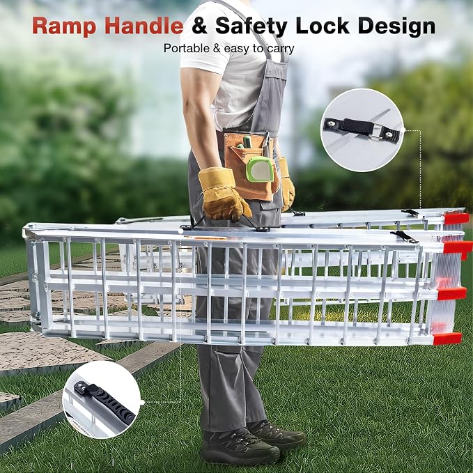 Rampas de carga plegables de aluminio, capacidad 1800 lbs, para camiones y más miniatura 4
