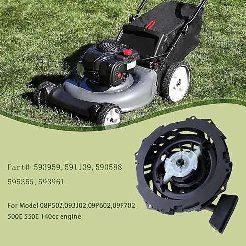 Miniatura 2 de WOTIAN 593959 Conjunto de arranque de tracción compatible con motores Briggs y Stratton 591139 590588 593961 08P502 093J02 09P602 450E 500E 550E 575E