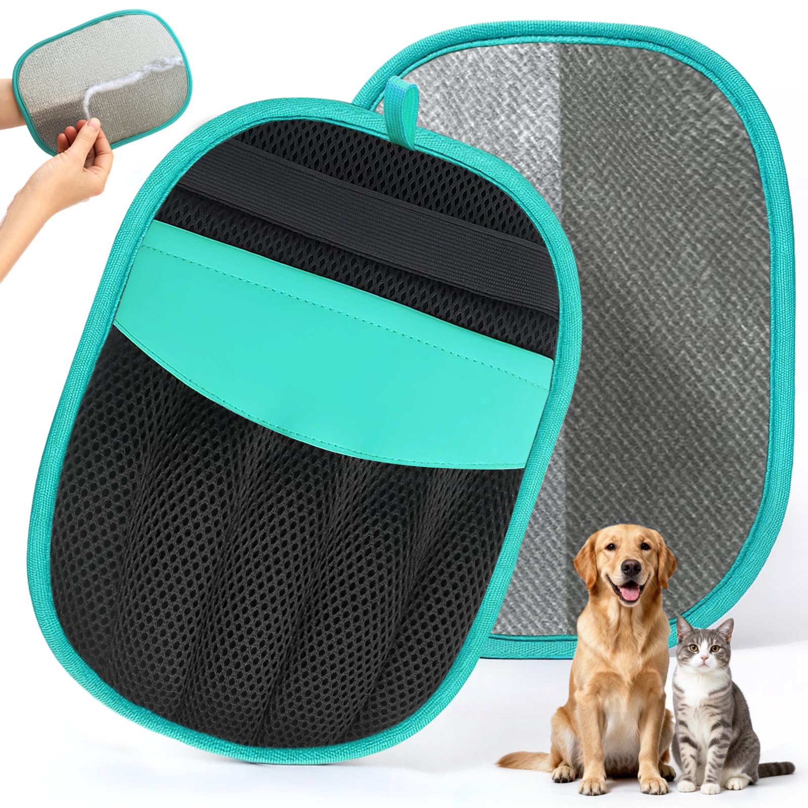 Photo 1 of Pet Hair Remover for Dogs & Cats: Reusable Five-Finger Static Hair Removal Tool, Upgraded Lint Remover for Couch, Furniture, Bedding, Car & Clothes – Pet Supplies for Home & Travel