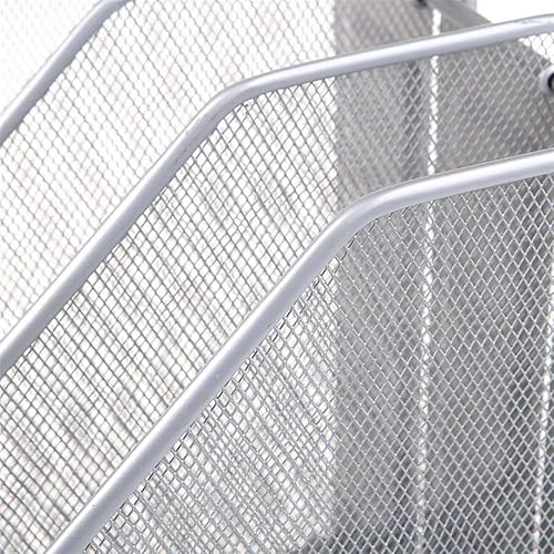 Miniatura 3 de Revistero Archivador Carpeta para revistas Organizador de accesorios de escritorio, Estante para documentos de malla metálica de 3 columnas Revista