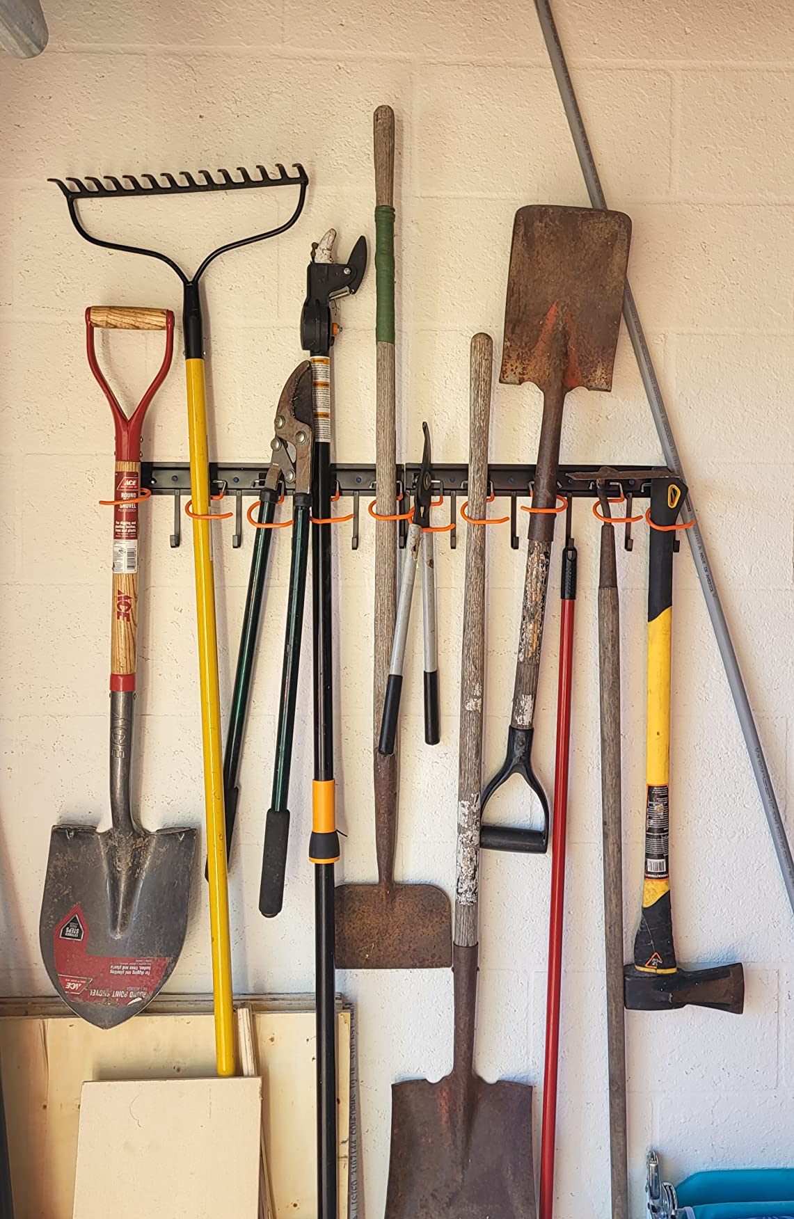 8/mo Finance 68'' All Metal Garden Tool Organizer Adjustable Garage