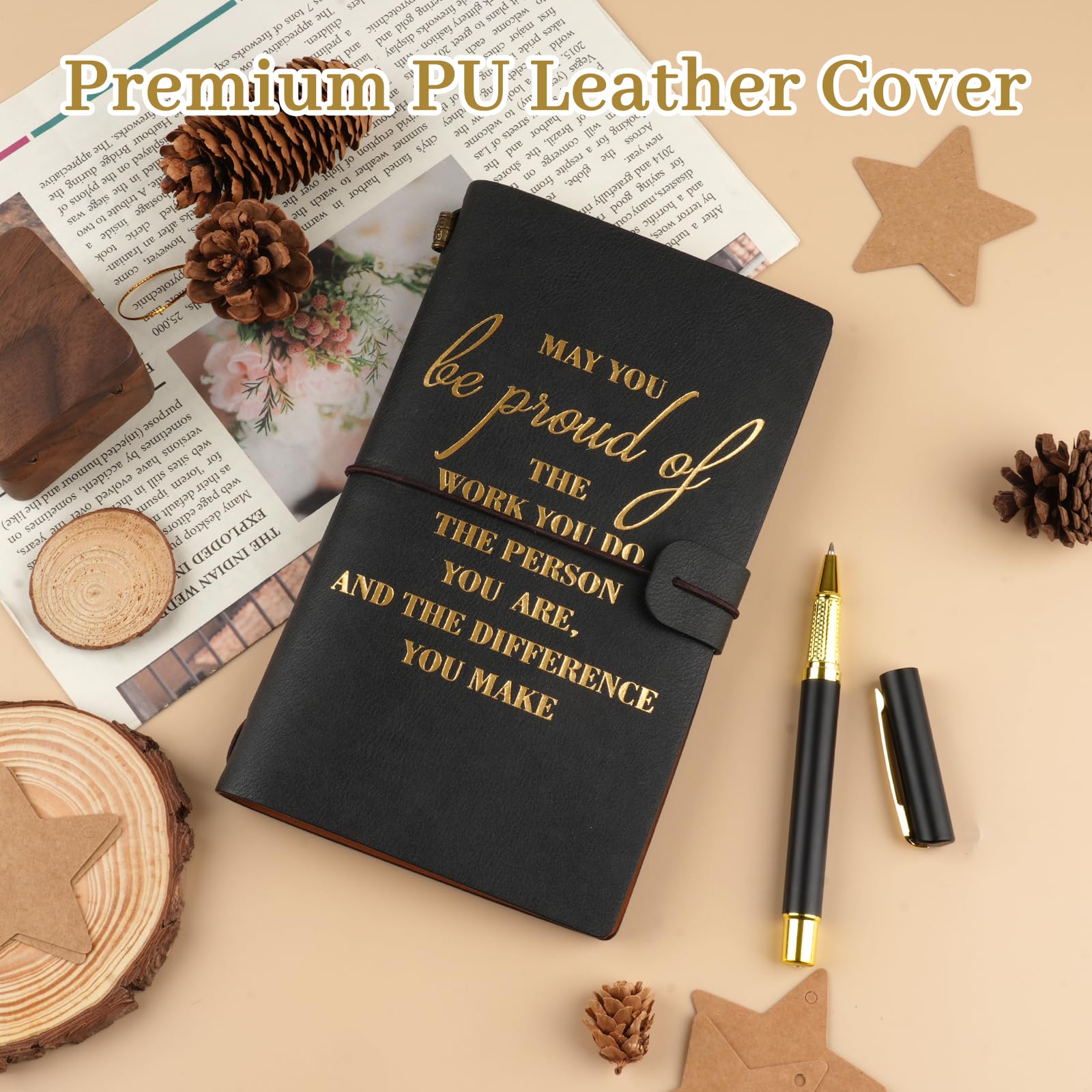 Hopton Leaving Gifts for Women Men Inspirational Notebook and Pen Set Includes Card Organiser, Employee Appreciation Gifts - Image 2