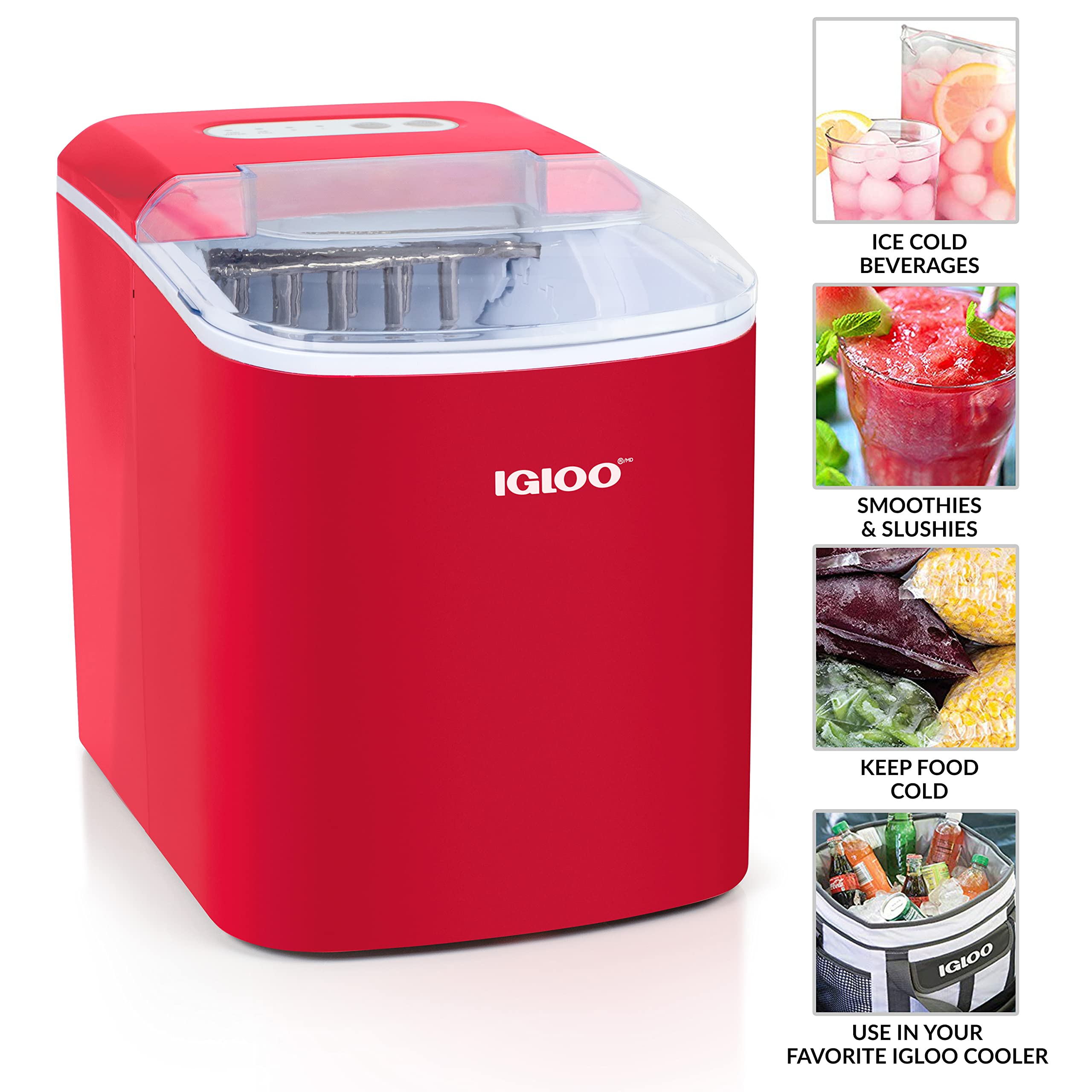 Igloo Automatic Portable Electric Countertop Ice Maker Machine, 26