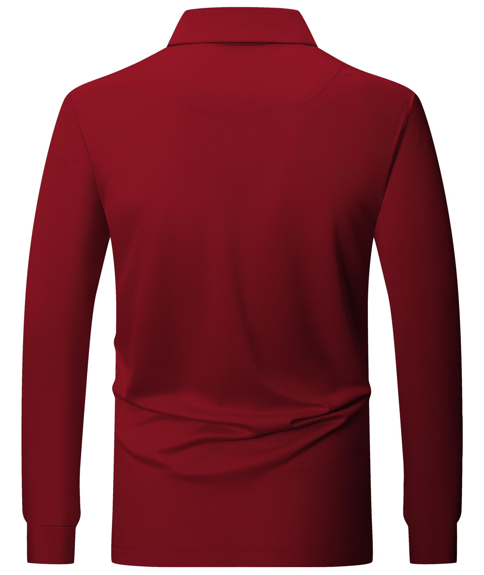 JACKETOWN Polo Uomo Maniche Lunghe Polo da Golf Tennis Casual T Shirt Traspirante Primavera Autunno Camicie per la Pesca Escursionismo
