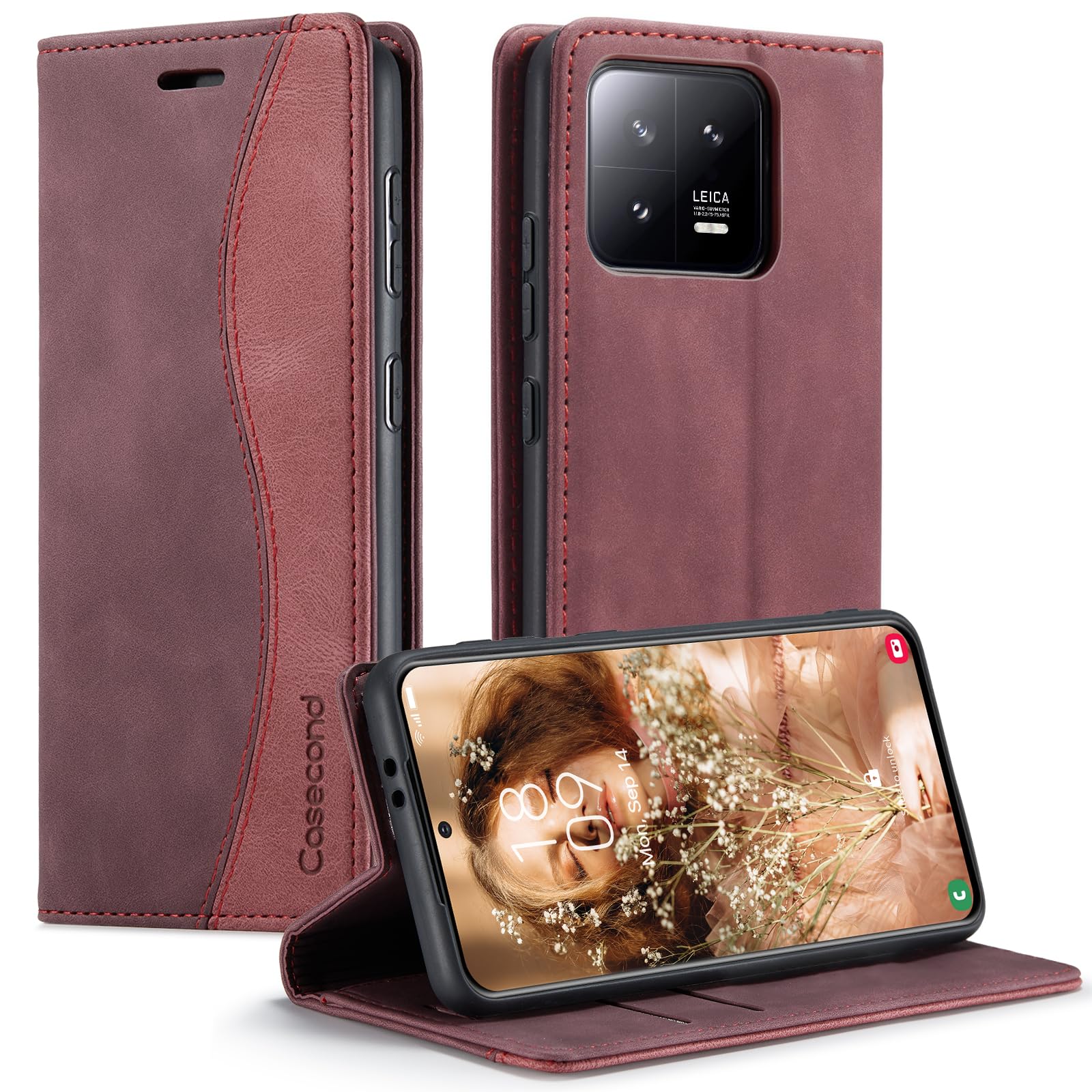Casecond Funda para Samsung Galaxy A53 5G Cuero Premium Flip Folio Carcasa Case con Tarjetero Fundas Tapa Libro Magnético con Bloqueo RFID Proteccion para Mujeres Hombres - Azul Verde — view 25