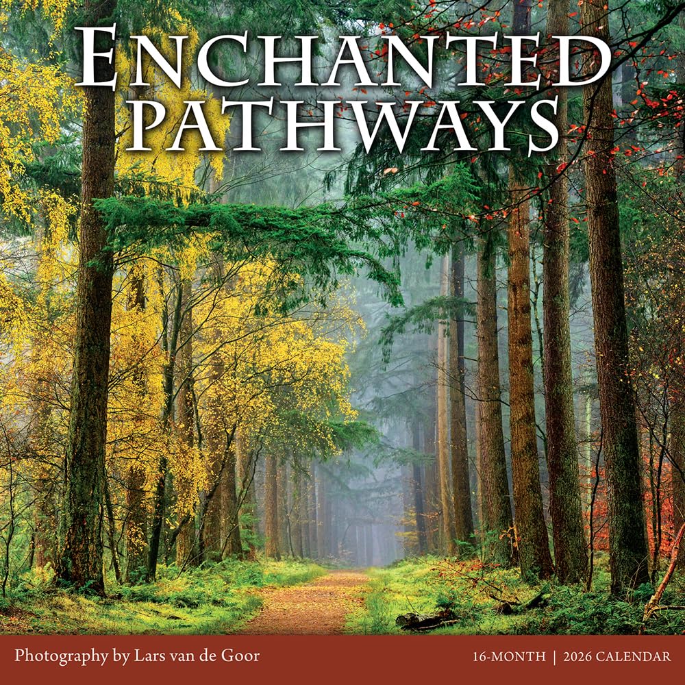Enchanted Pathways 2026 Wall Calendar — The Photography of Lars Van de Goor, 12" x 12", 2026 Monthly Calendar Planner with Large Grids for Office or
