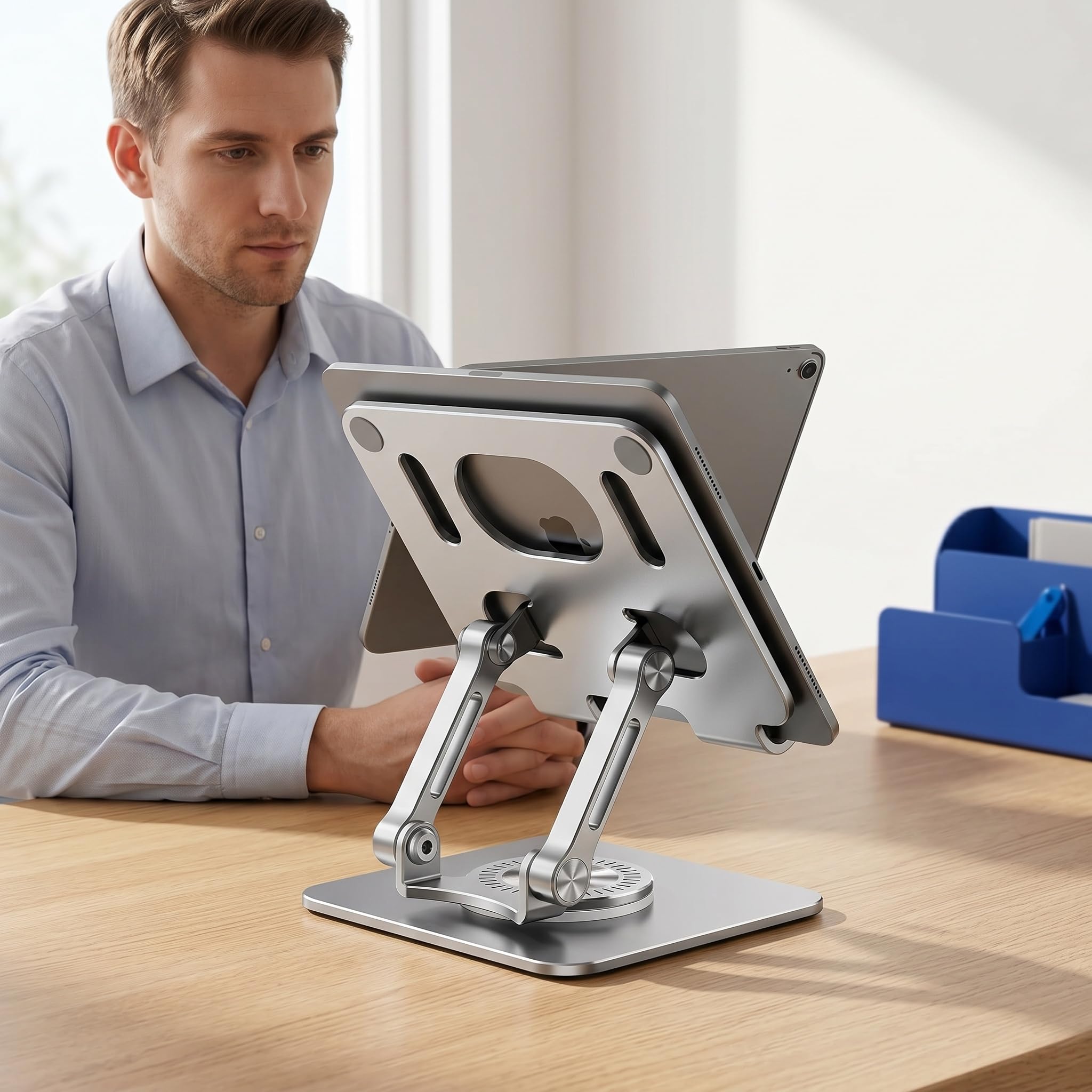 Supporto Pieghevole per Laptop da Scrivania, Supporto per Tablet E Telefono, Staffa Regolabile per Cellulare, Vassoio Ergonomico per Letto, Casa, Ufficio E Viaggi.