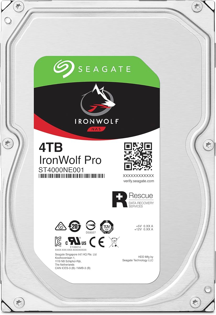 Seagate IronWolf Pro ST4000NE001 Disco duro de 4 TB - Interno de 3,5" - SATA (SATA/600)