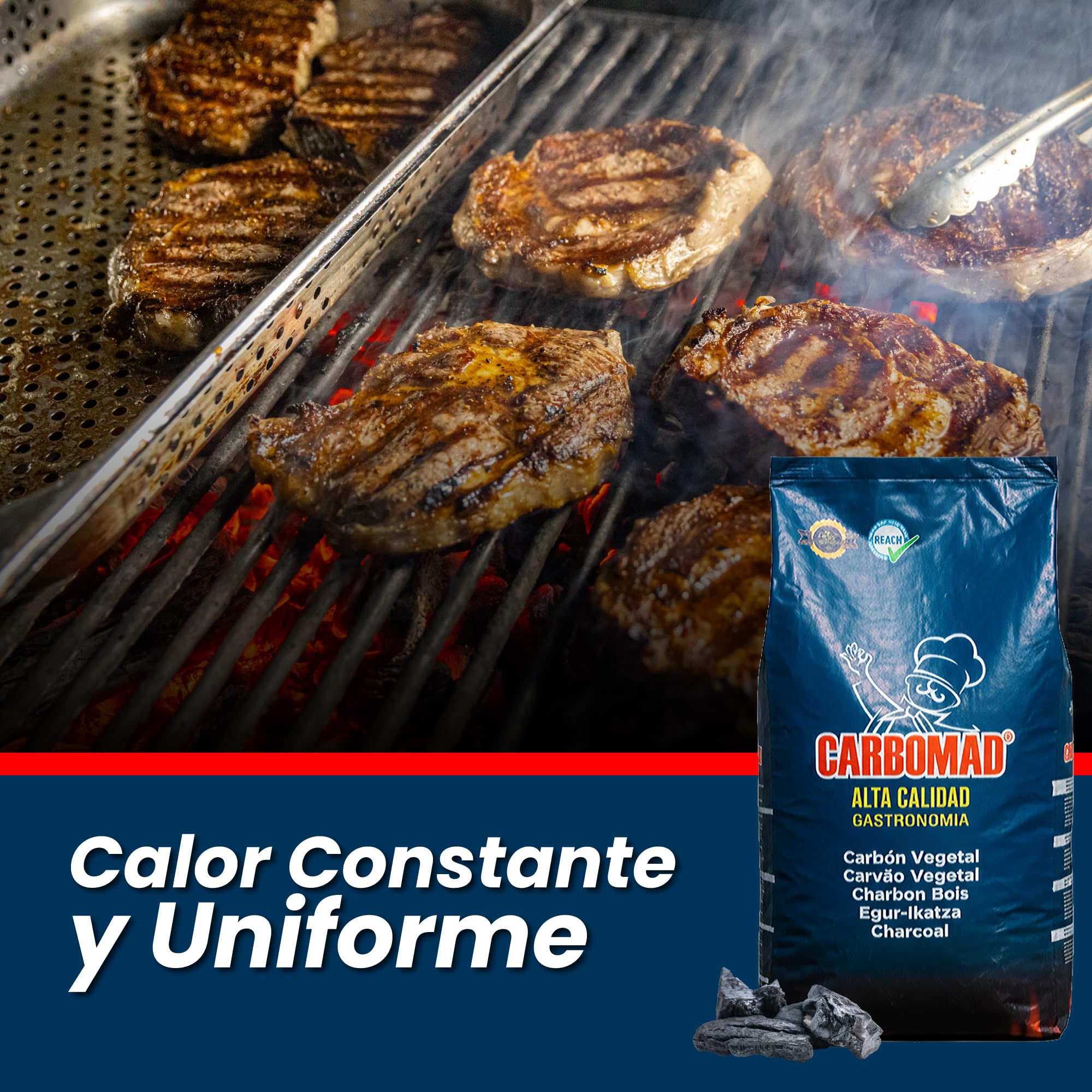 Carbón Vegetal Marabú Profesional 15kg Hostelería Barbacoa Alta Temperatura Combustión Lenta Sin Humo Ni Chispas Gran Duración Ideal Parrillas Restaurantes Cocina Industrial