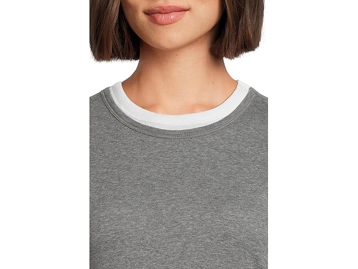 Double Layer Long Sleeve, Crew Neck- Knit Top - Image 3