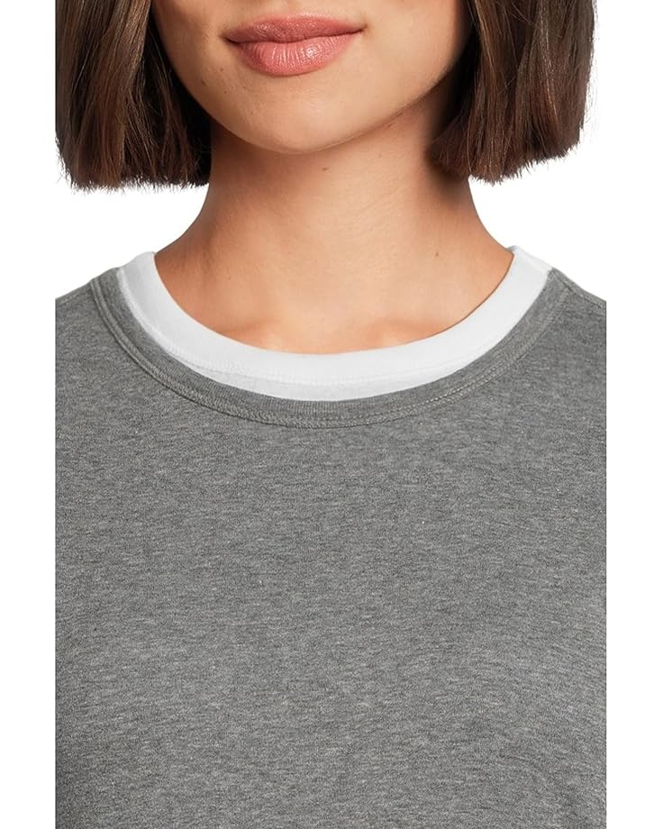 Elliott Lauren Double Layer Long Sleeve, Crew Neck- Knit Top - #4 of 5