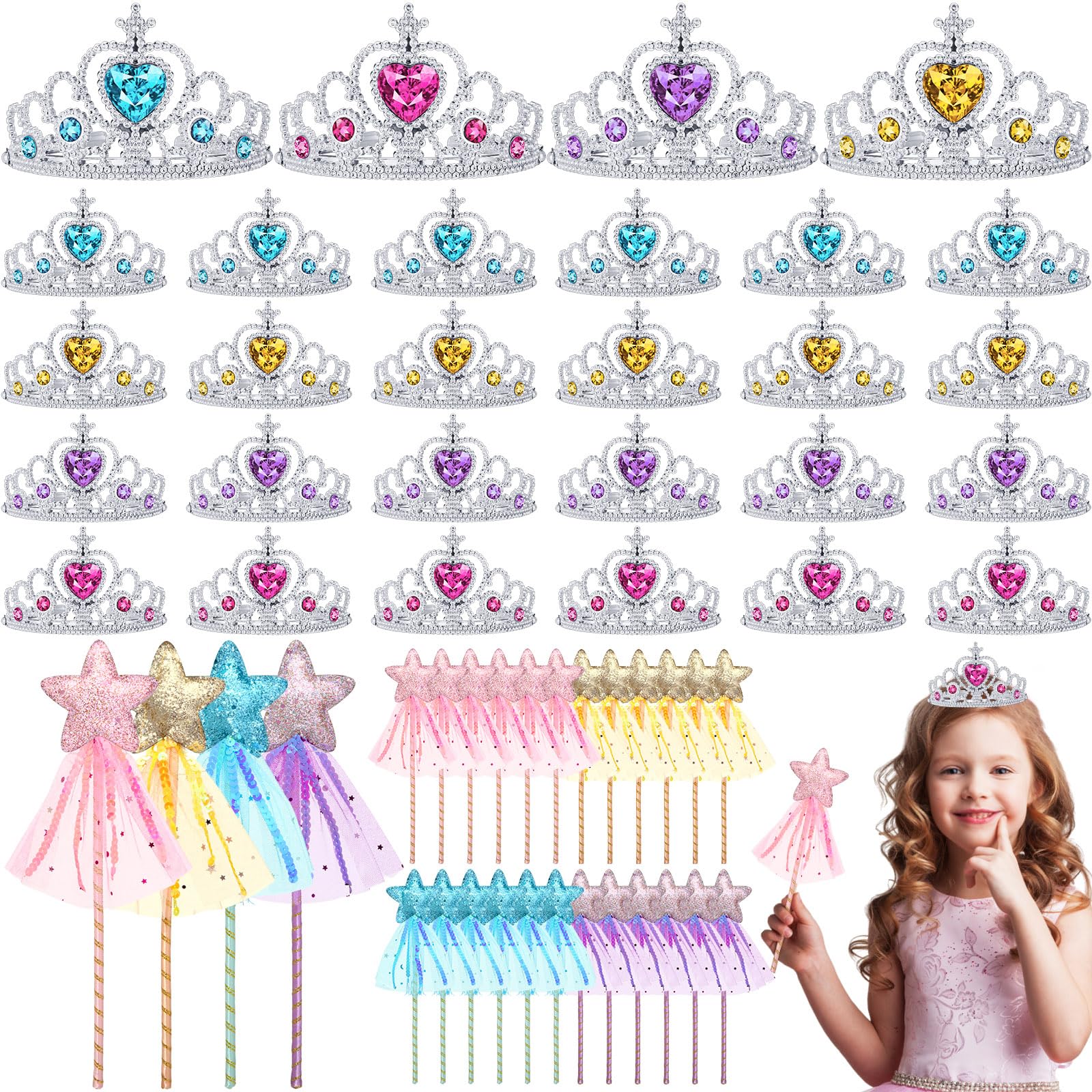 Varita De Hada Dorada Con Estrella De Purpurina – Juguete De Princesa, 28 Cm, Ideal Para Fiestas Y Disfraces