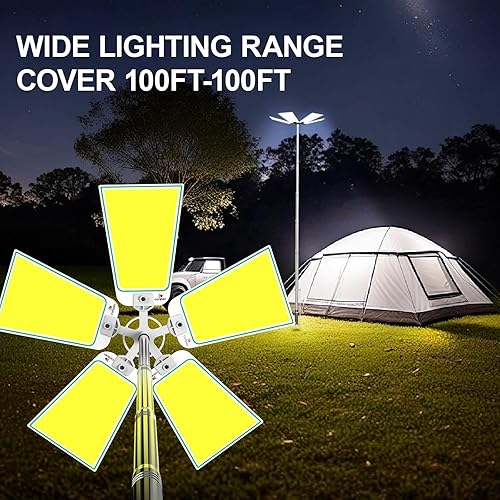 Miniatura 4 de CONPEX Luz de camping telescópica LED de 25000lm - Poste telescópico portátil al aire libre Pesca Inundación nocturna Iluminación de patio trasero