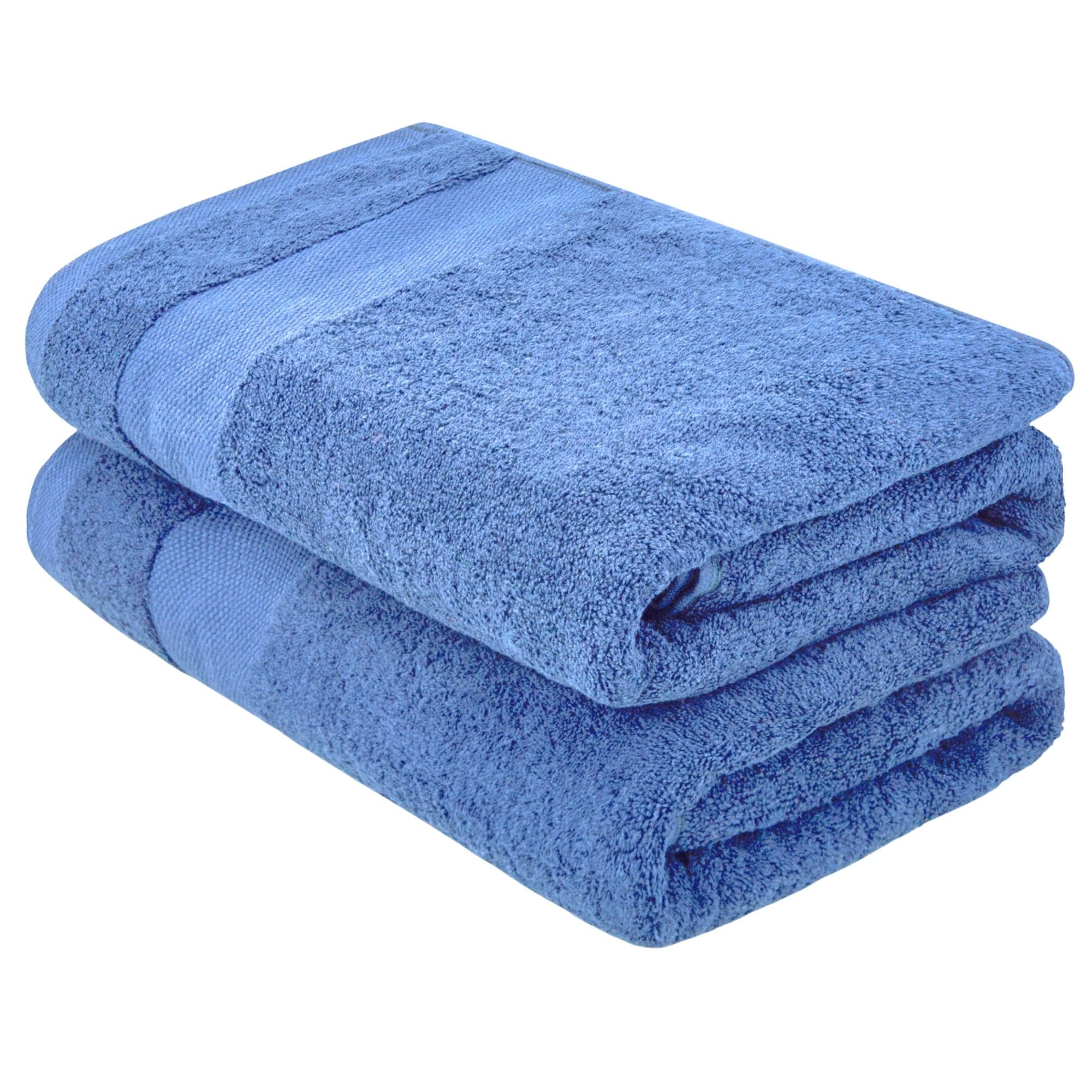 ATEN Homeware Supreme Egyptian Cotton Bath Towel Set, 2 Piece Set including 2 Extra Large Bath Towels 70 x 140 cm, Ultra Soft