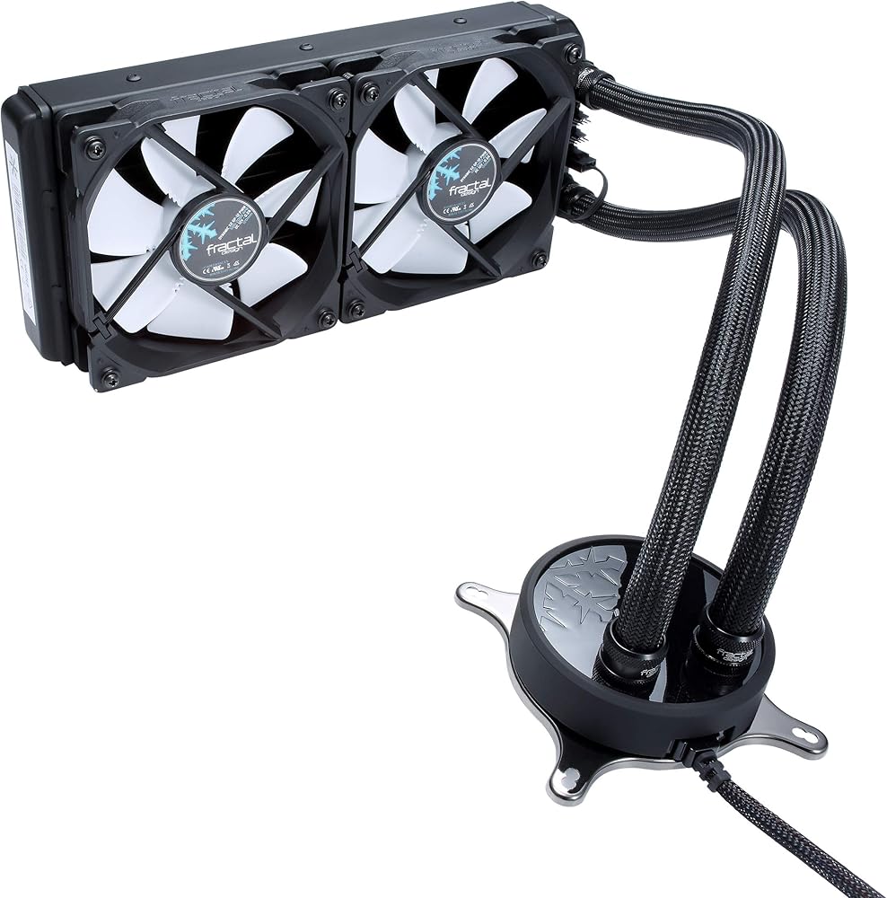 Fractal Design Celsius S24-240 mm Radiator - Silent Liquid CPU Cooler - PWM - Intelligent Controls - 2X Fractal Design Dynamic X2 PWM GP-12 120Mm Silent Fans thumbnail 5
