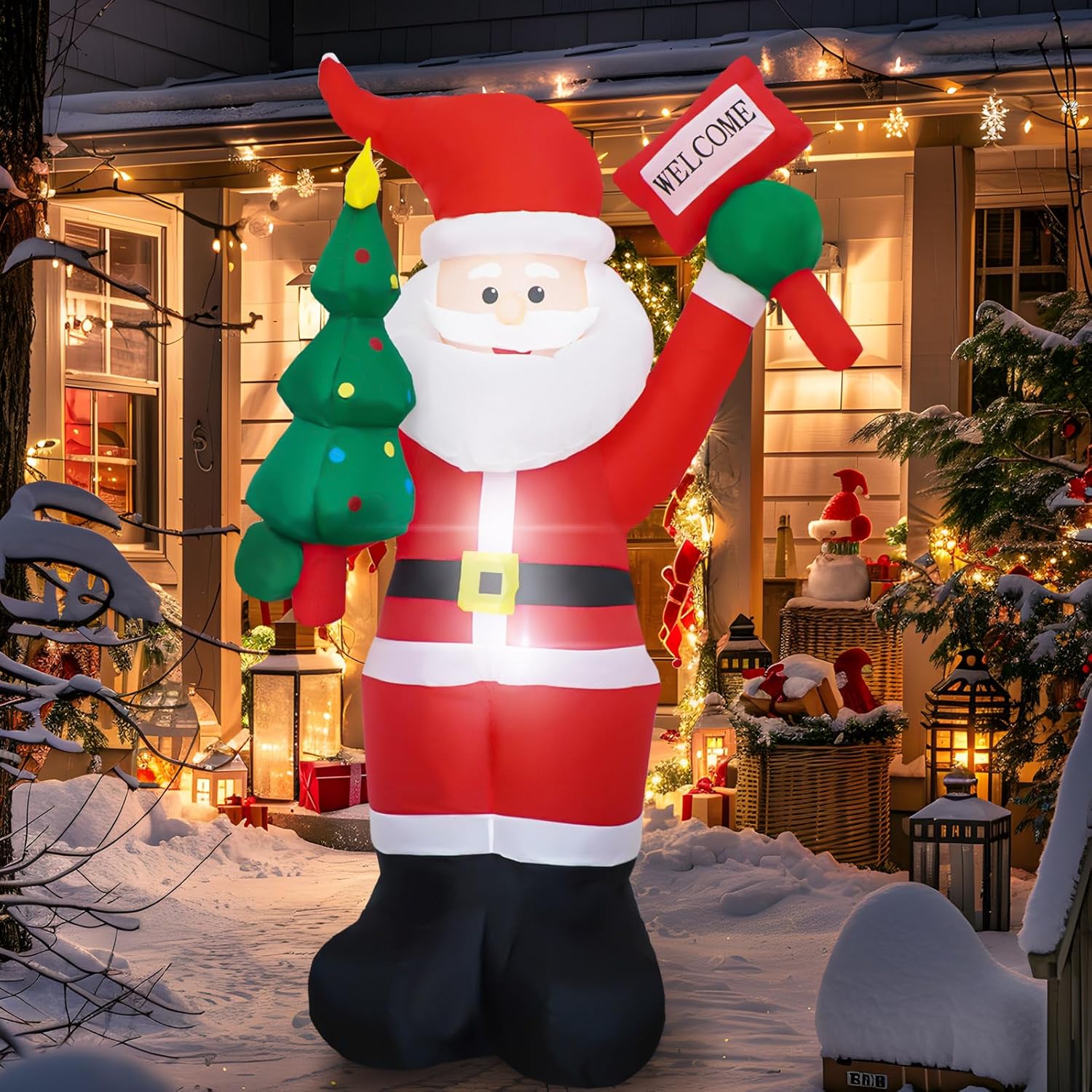 Amazon.com: 6 FT Christmas Inflatable Santa Claus Outdoor Decorations ...