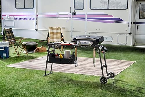 Miniatura 6 de Cuisinart Prep 'N Go - Parrilla de gas plegable, parrilla de propano portátil con plegable compacto y bolsa de almacenamiento, ruedas y mesa