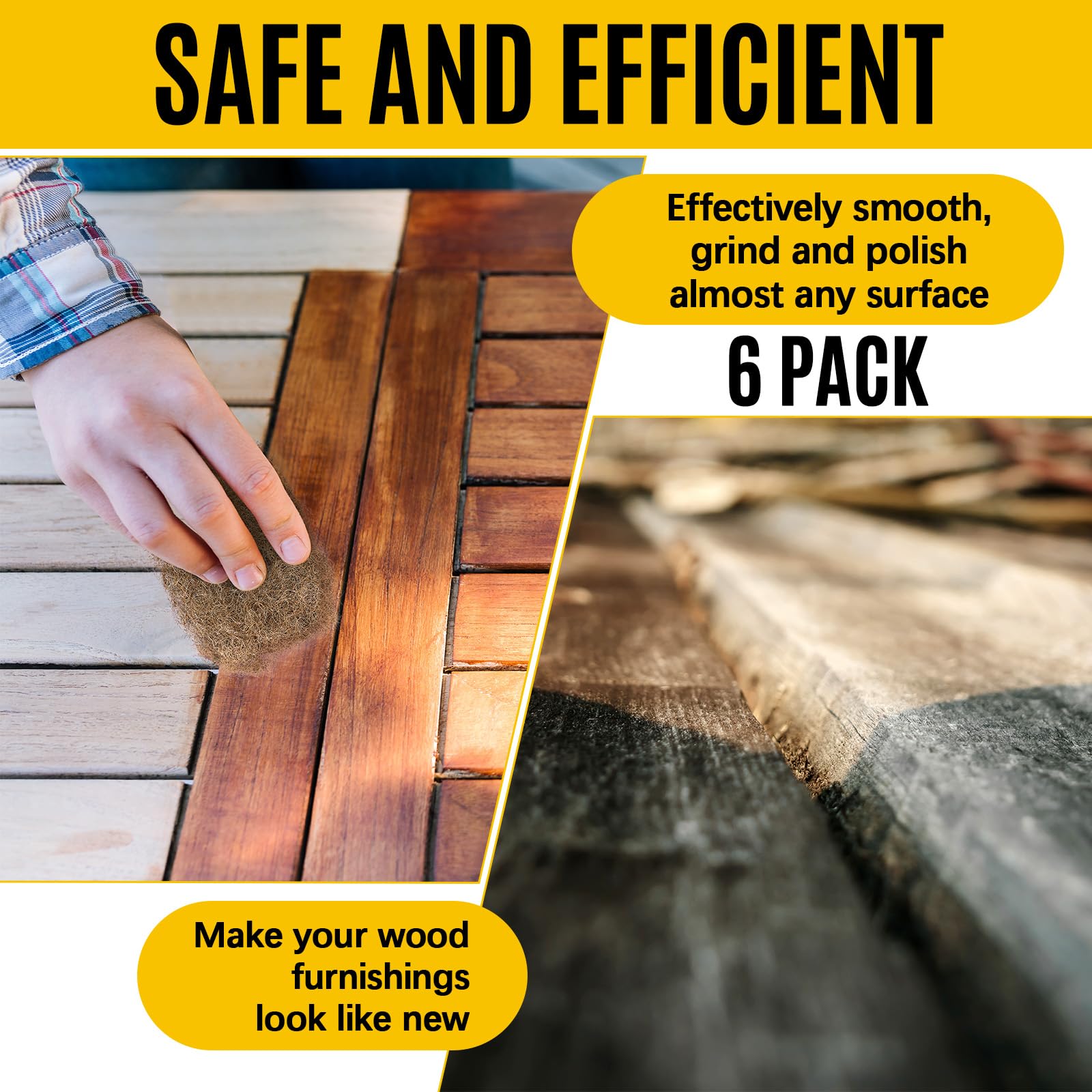 Bronze Brass Wool Pads - Fine Grit Abrasive -5