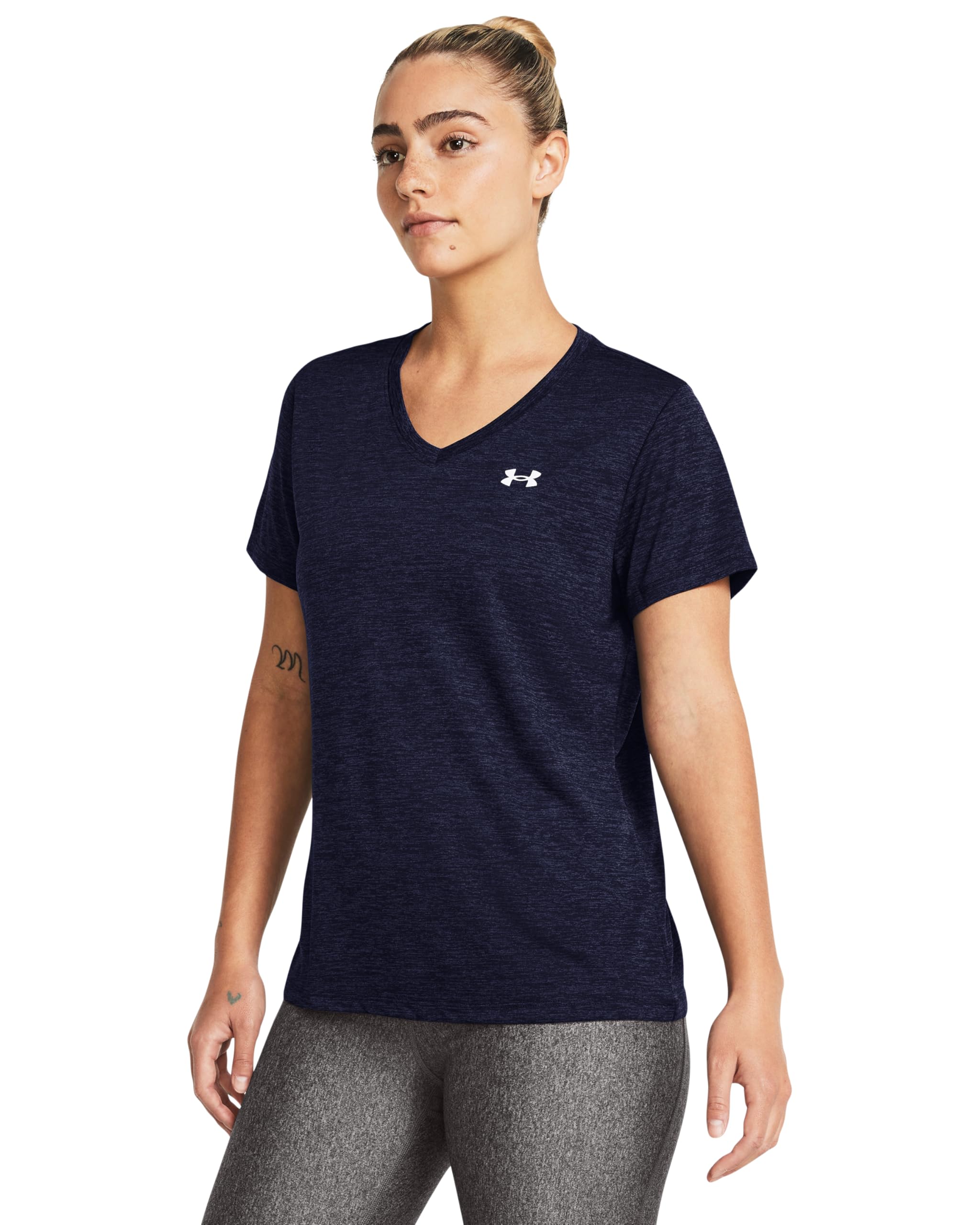 Under Armour Women's UA Tech™ Twist V-Neck Short Sleeve Tech SSV- Twist Mujer (Pack de 1)