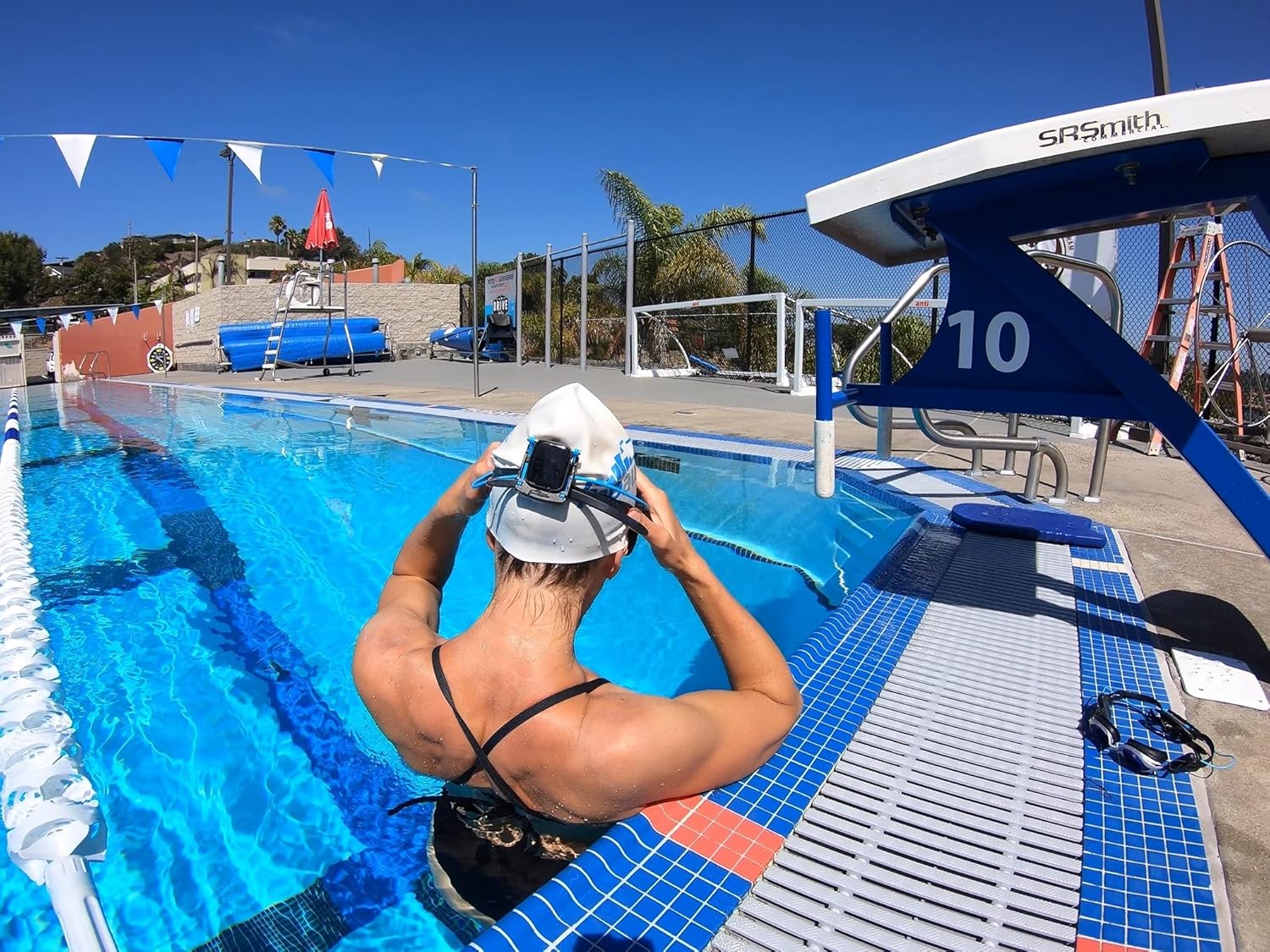 H2O Audio Clip Mount for Apple Watch – Compatible with All Models Including Ultra – Strong & Reliable Design for Swim Goggles, Caps & Sports – Patent-Pending, Black