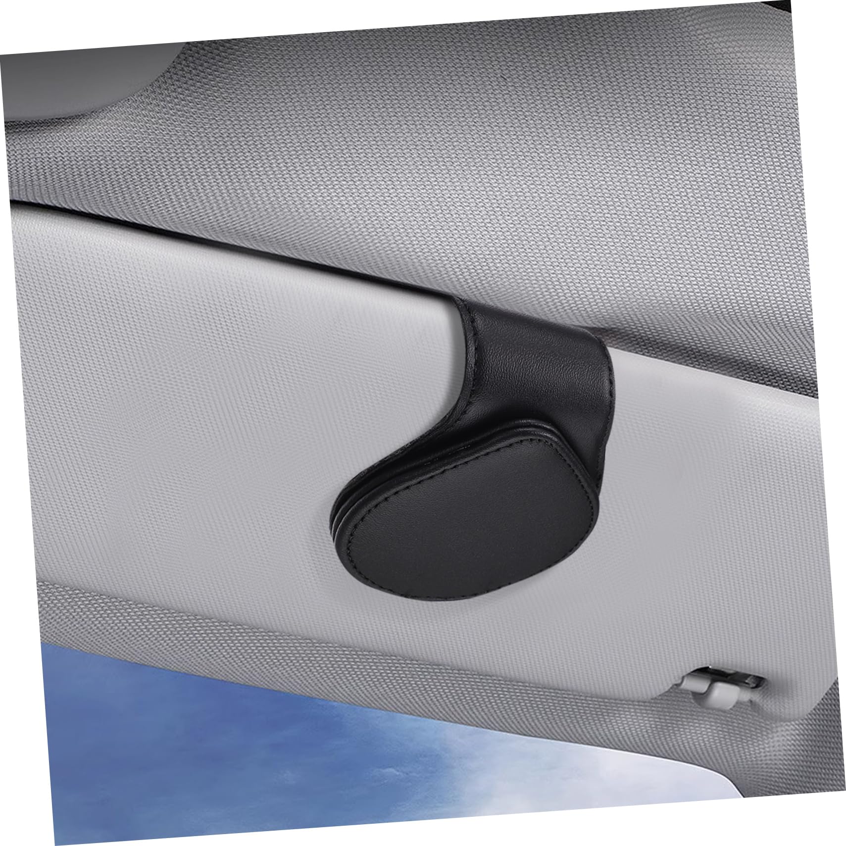 ULTECHNOVO 6piezas Soporte Magnético para Gafas De Sol De PU Clip para Tarjetas y Gafas para Visera De Coche