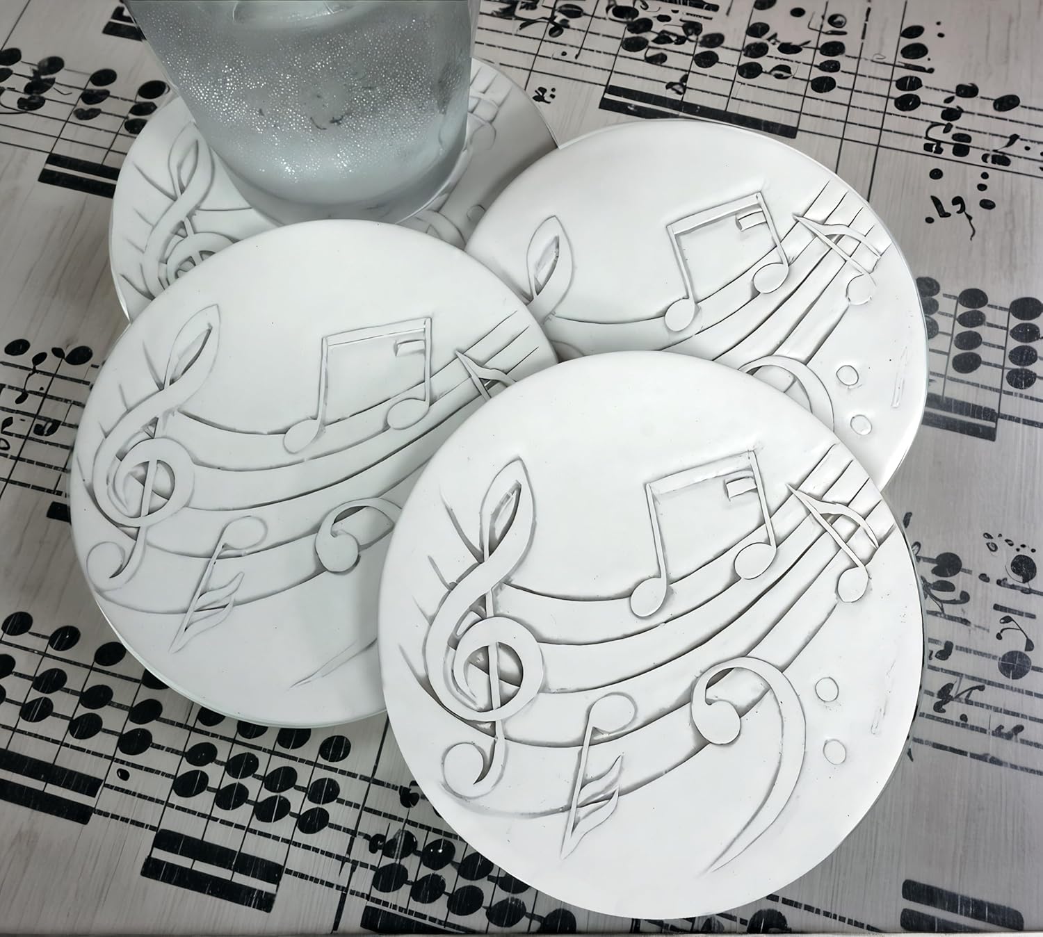Music Absorbent Drink Coasters (Set of 4) - Made in USA - Image 2