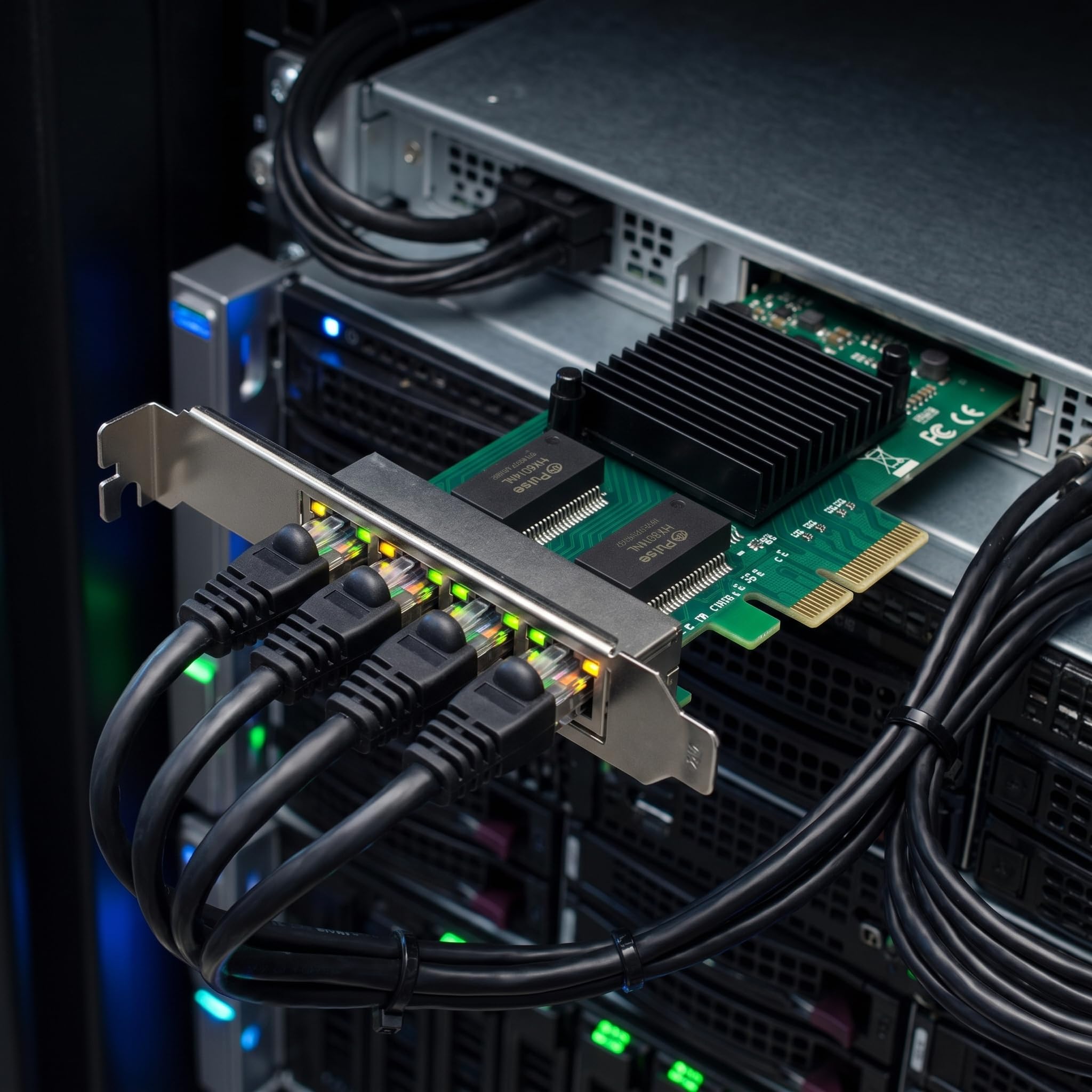 Adattatore di rete Gigabit Ethernet (NIC) con chip Intel I350, scheda di rete Ethernet PCI Express NIC, porte RJ45 in rame, PCI Express 2.1 X4, paragonabile a Intel I350-T4