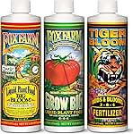 FoxFarm Fertilizer Soil Trio Liquid Nutrient: Tiger Bloom, Grow Big, Big Bloom Bottles - (Pack of 3-1 Pint)