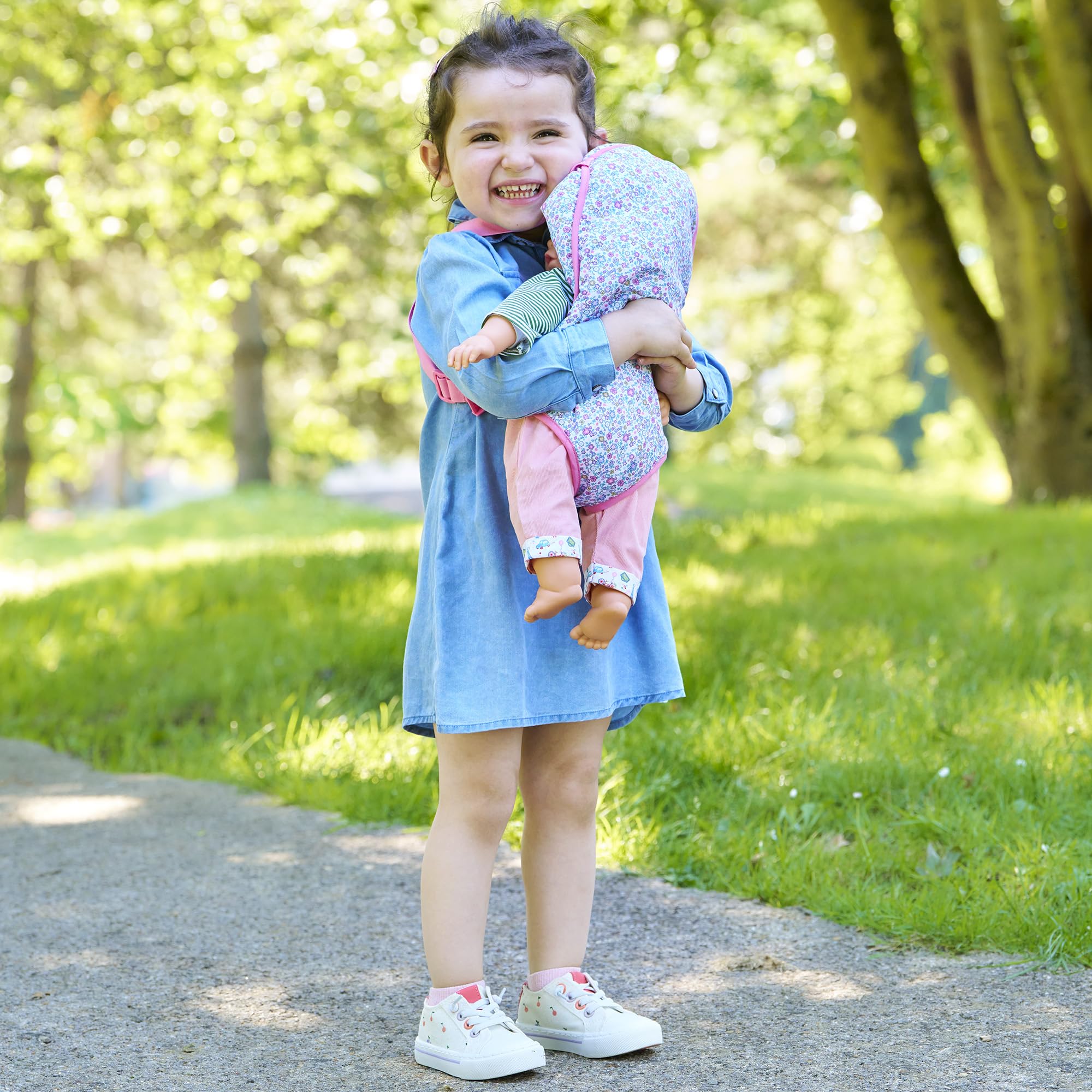 Corolle - Porte-Bébé Floral, Accessoire, pour Poupons 36 et 42cm, dès 3 Ans, 9000141830