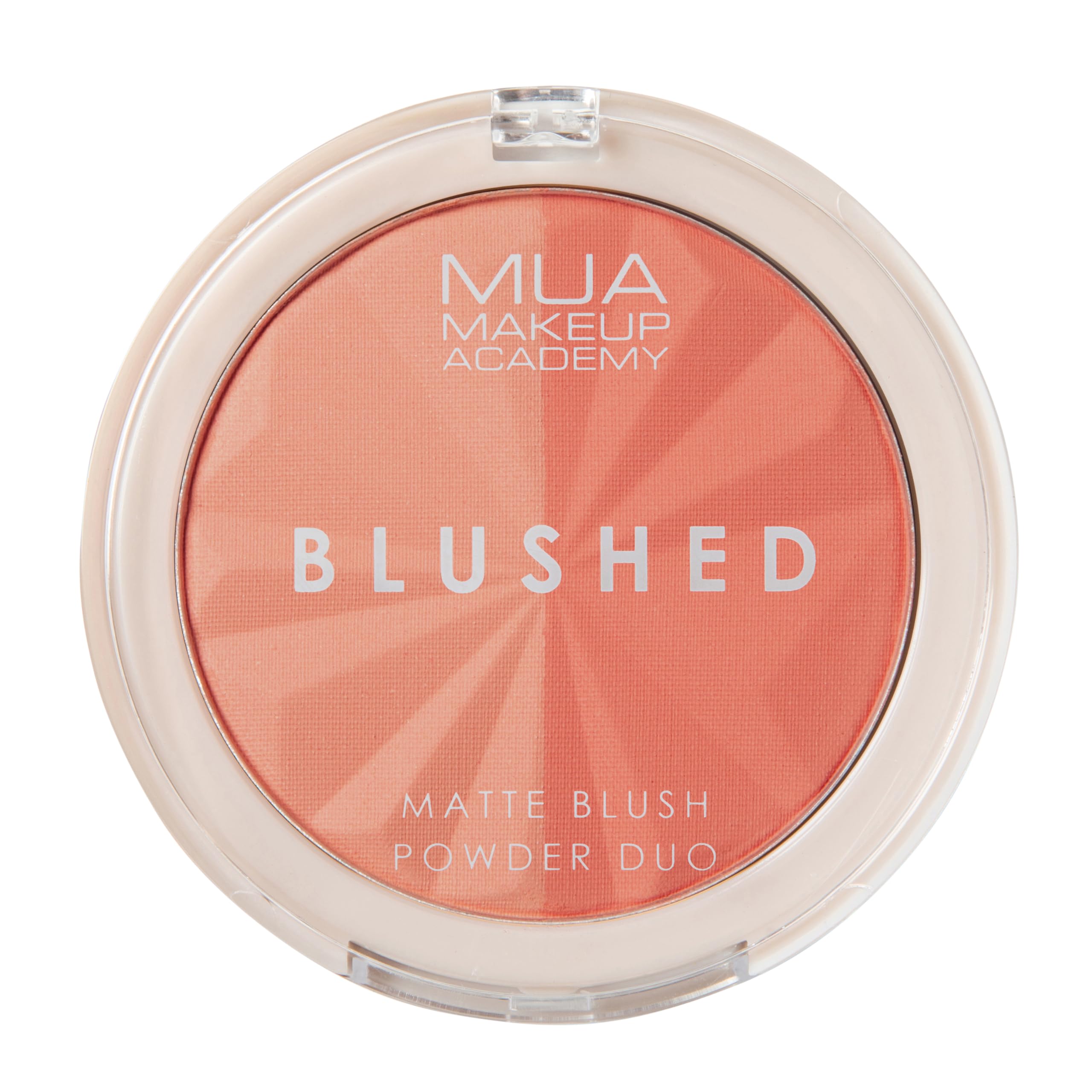 MUA Makeup Academy Blushed Duo, Peachy, Powder Blusher for Cheeks, Face & Eyes - Vegan & Cruelty Free (Pack of 1)