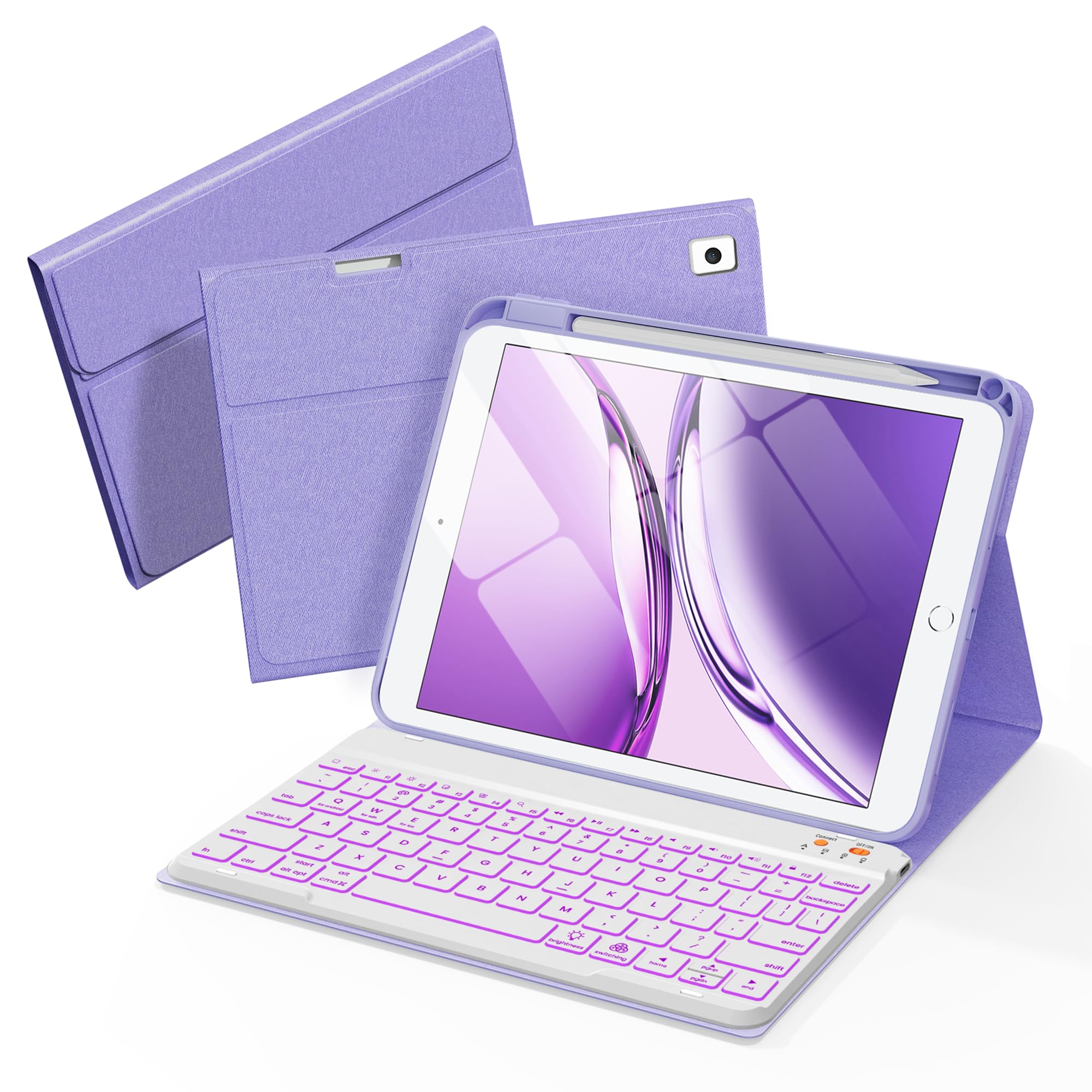 iPad Pro 10.5インチ+ Keyboard + Pencil セット Senyoson Keyboard Case for iPad 9th 8th 7th Generation Case with
