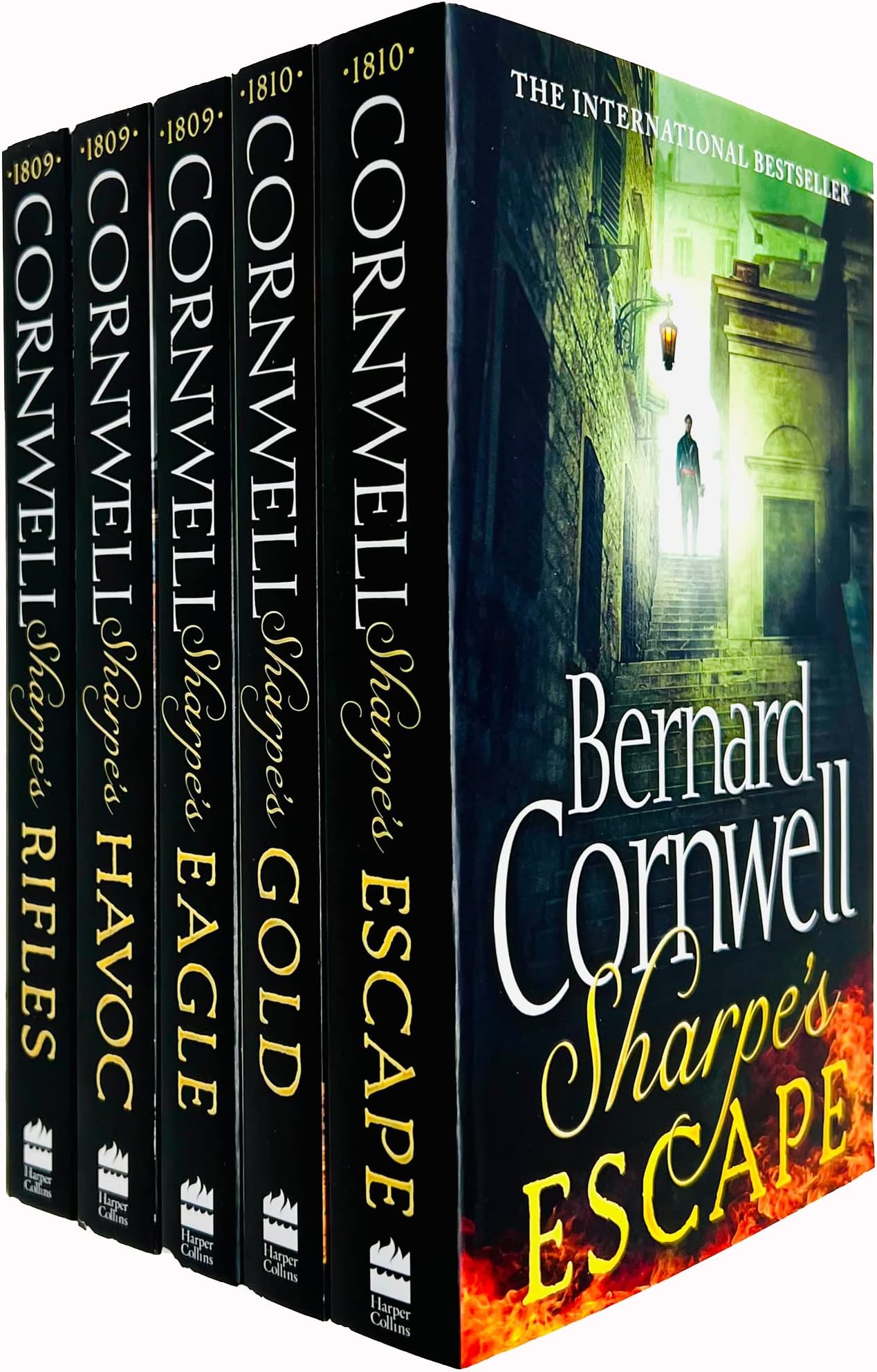 Bernard cornwell the sharpe series 6 to 10 books collection set (rifles, havoc, eagle, gold, escape)