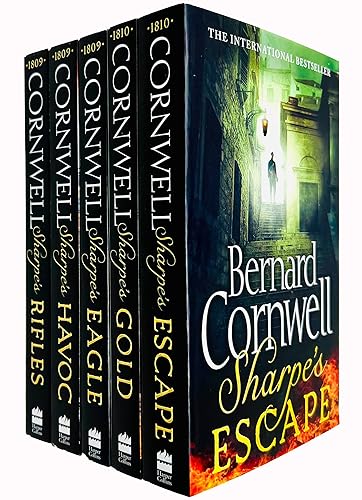 Bernard Cornwell The sharpe series 6 to 10 books collection set (rifles, havoc, eagle, gold, escape)