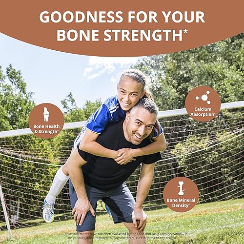 Miniatura 3 de Bone Xtra - Fórmula de fuerza ósea para fortalecer los huesos y huesos más fuertes con calcio vegetal, vitaminas D3, vitamina K2, magnesio, fósforo,