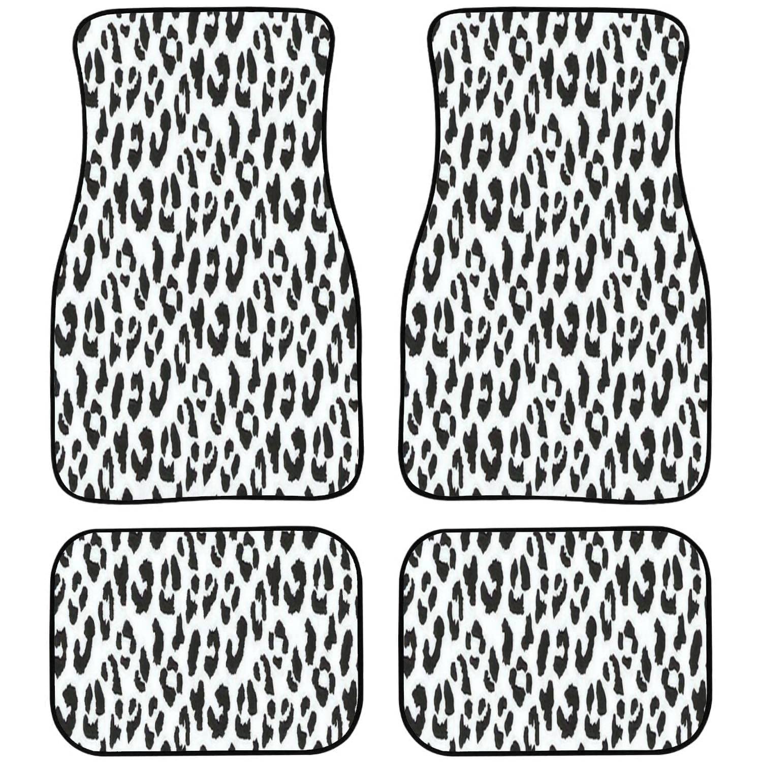 Universali Tappetini Auto, Leopardo Di Disegno Astratto Della Pelle Di Animale Leopardo Tappetini Auto In Gomma Resistente Tappetini Per Auto Rinforzato Tappeti Auto Per Camion Auto Veicolo