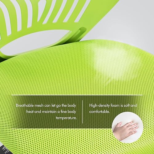 Miniatura 7 de Topeakmart Silla de escritorio de oficina, silla giratoria sin brazos, silla de trabajo de respaldo bajo con soporte lumbar y silla de estudio