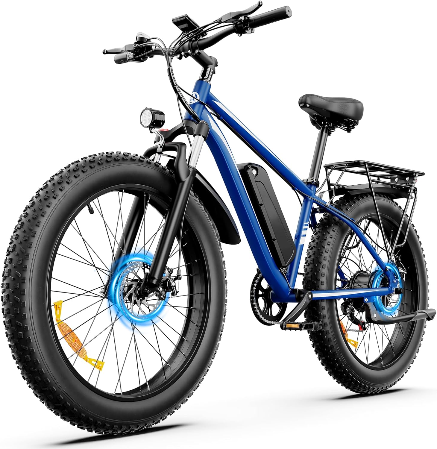 [UL Certified] Electric Bike for Adults with Peak 1500W Brushless Motor, 48V 15AH 35-60 Miles Battery Electric Bicycle, 26" Fat Tire Mountain Bike 28MPH 7 Speed Gears Ebike for Work,Off Road