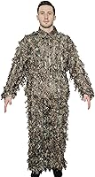 Vista 17 de QuikCamo Mossy Oak 3D Leafy Camo Ghillie Suit - Breathable Quiet Mesh, Snaps and Zippered Pockets for Turkey Hunting