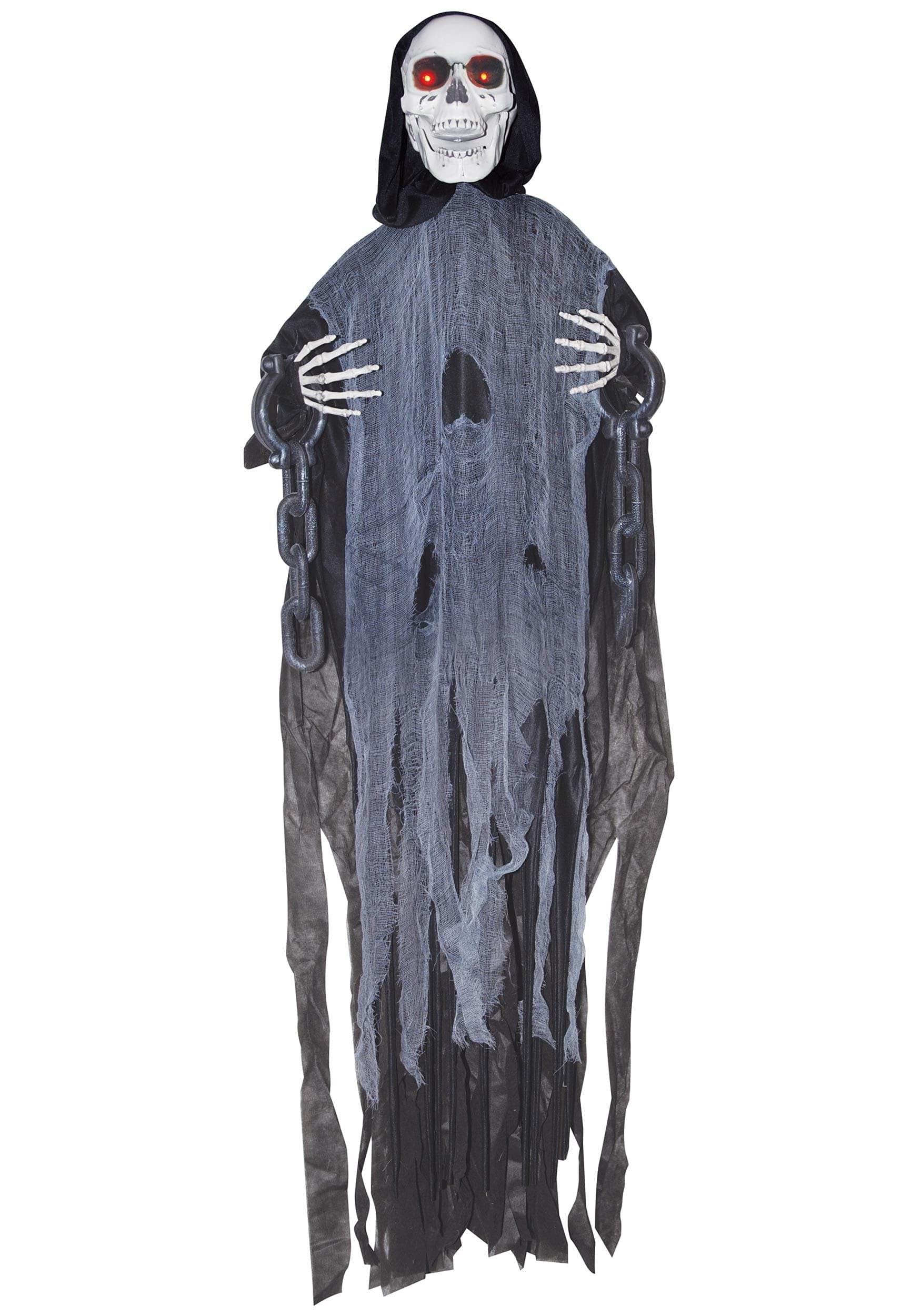 Décoration Halloween Sunstar – Faucheuse Animée Lumineuse Suspendue 72″ (182cm) – Plastique Durable